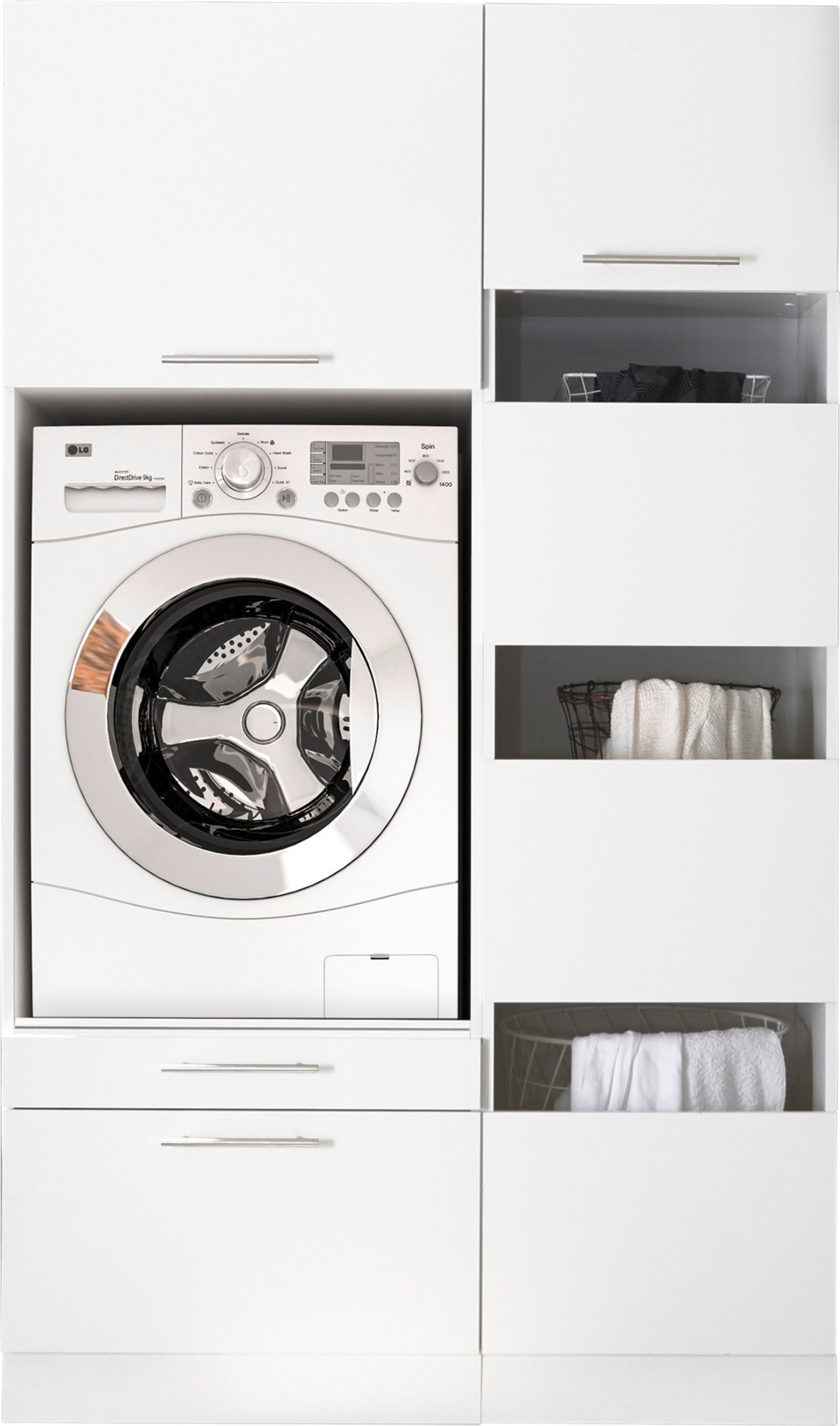 Respekta Hauswirtschaftsraum Konzept Sets (Waschmaschinen-/Wäscheschrank, 117,4 cm)