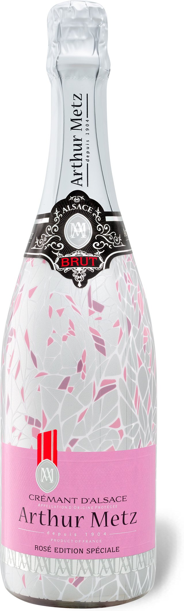Arthur Metz Crémant d'Alsace AOP Rosé Edition Spéciale brut, Schaumwein
