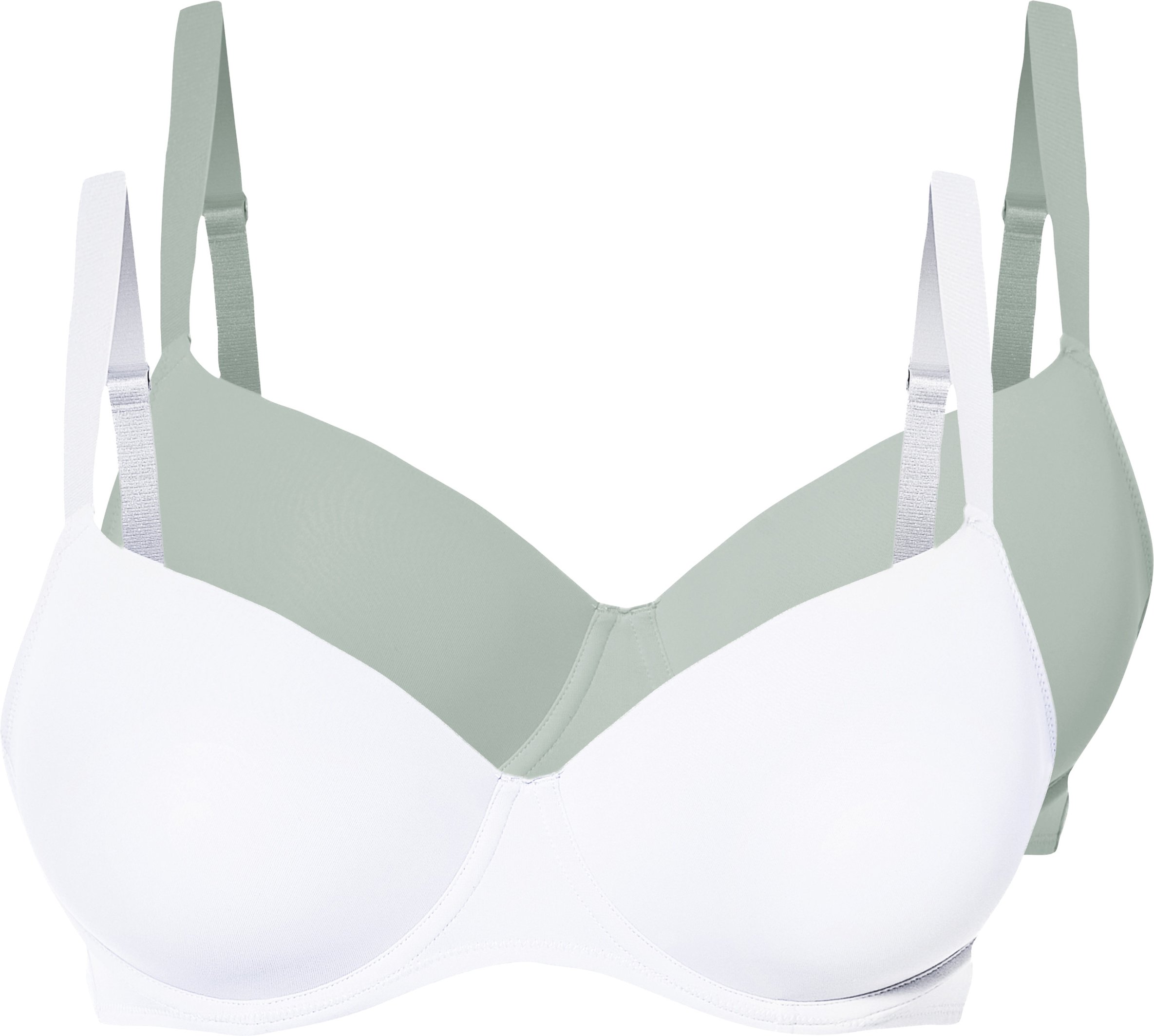 esmara® Damen BH,  2er (mint/weiß, 90C)