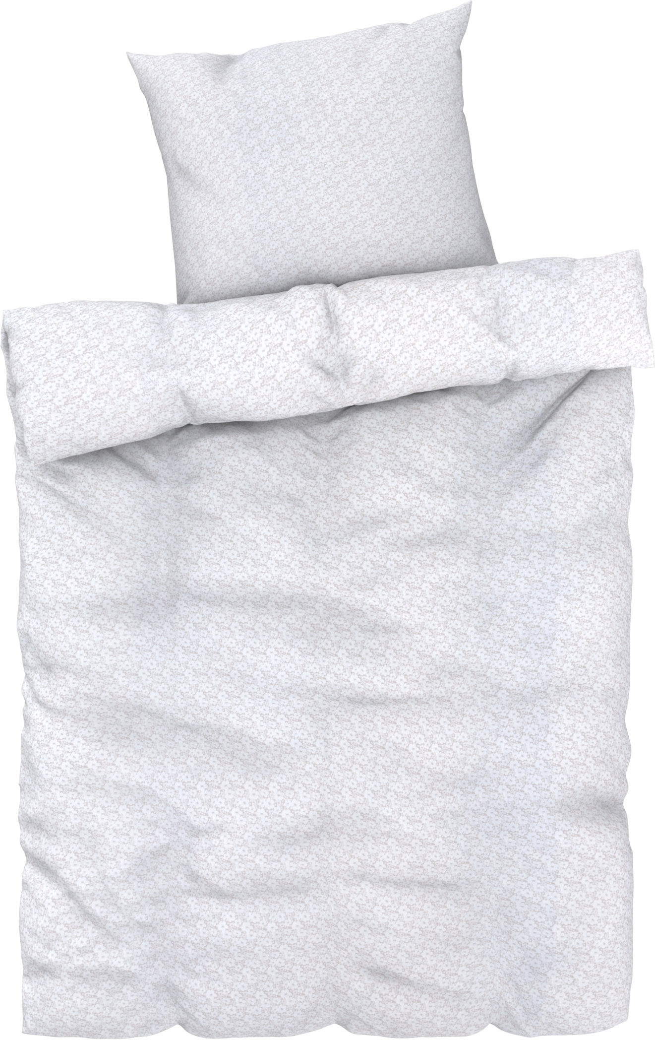 LIVARNO home Mikrofaser-Satin-Bettwäsche, 155 x 220 cm (Beige)