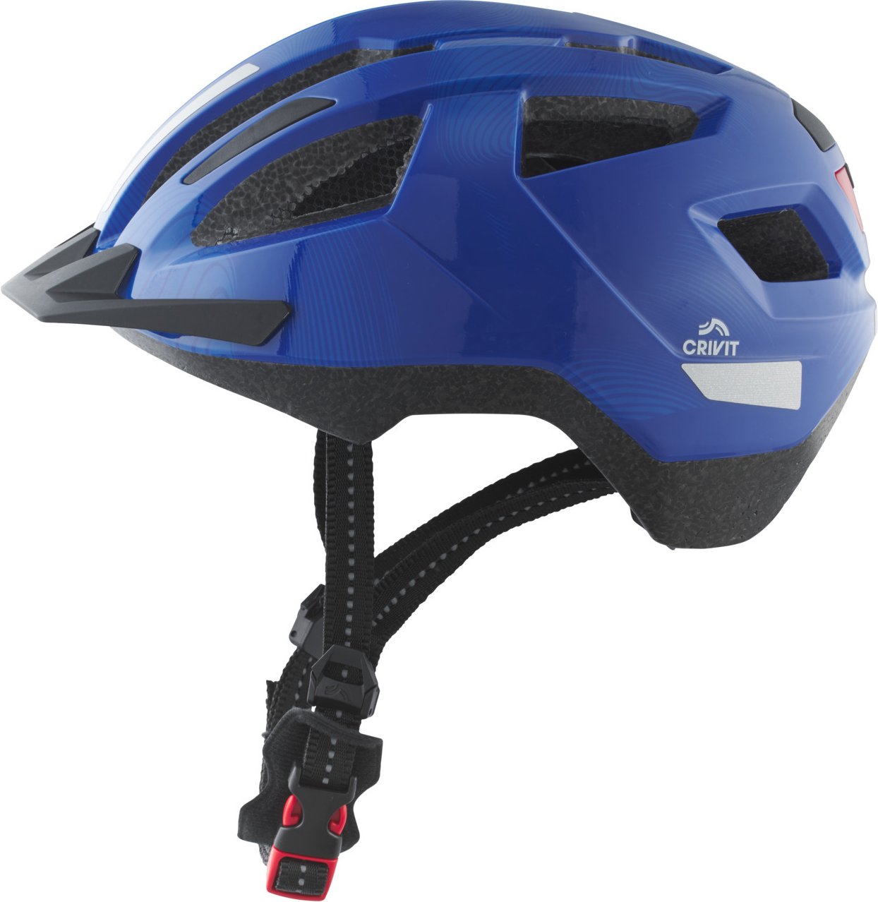 CRIVIT Kinder Fahrradhelm mit Rearlight (Blau)