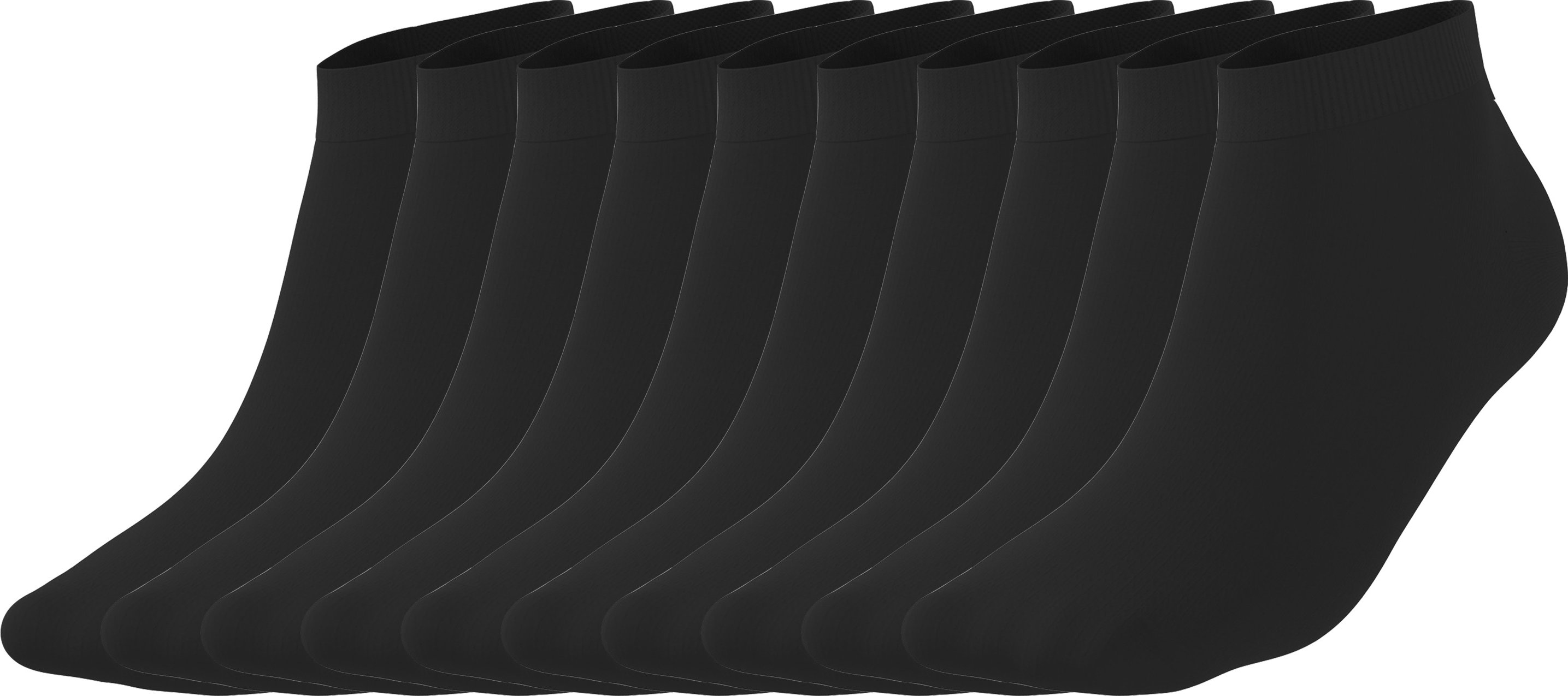 esmara® Damen Sneakersocken 10 Paar (Schwarz, 39-42)