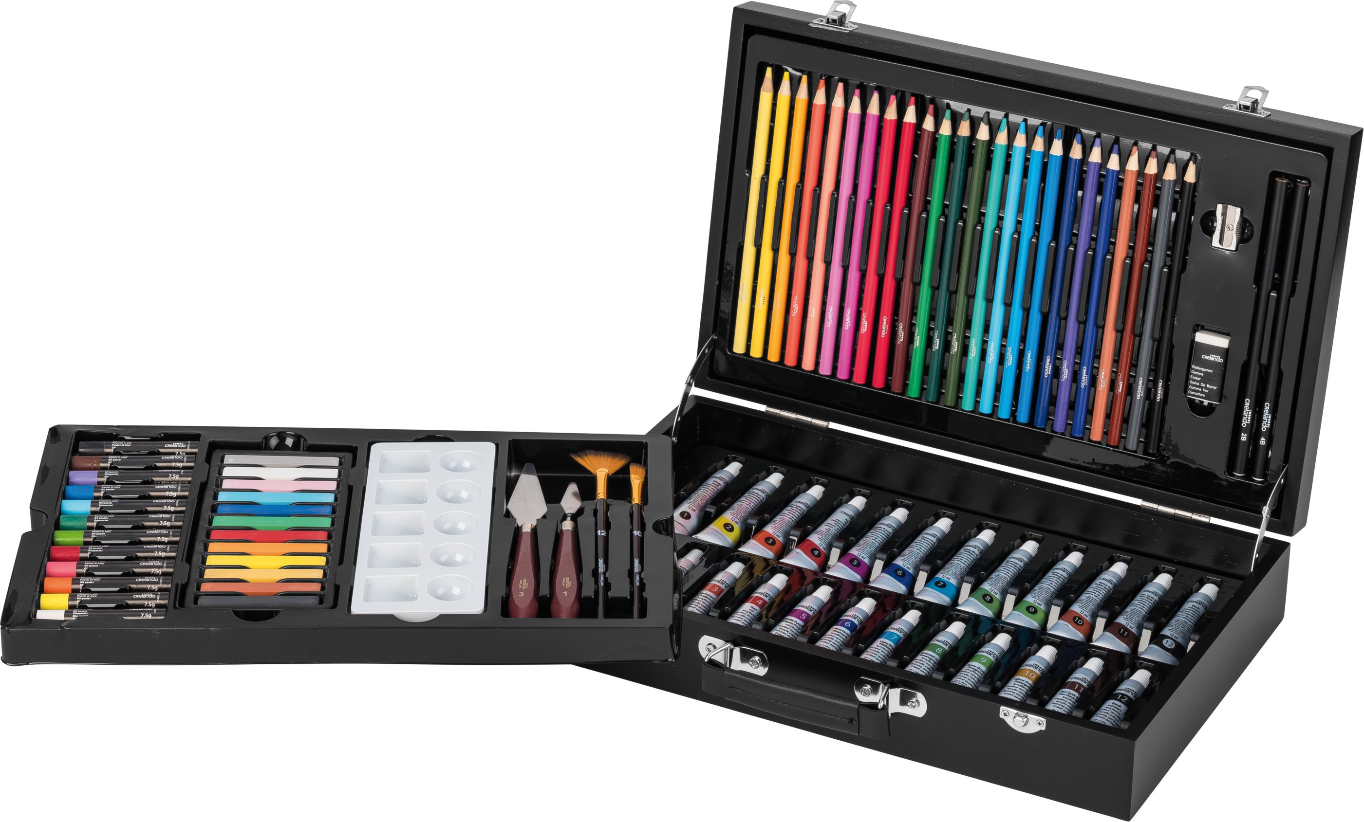 crelando® Malkoffer, 81-teilig