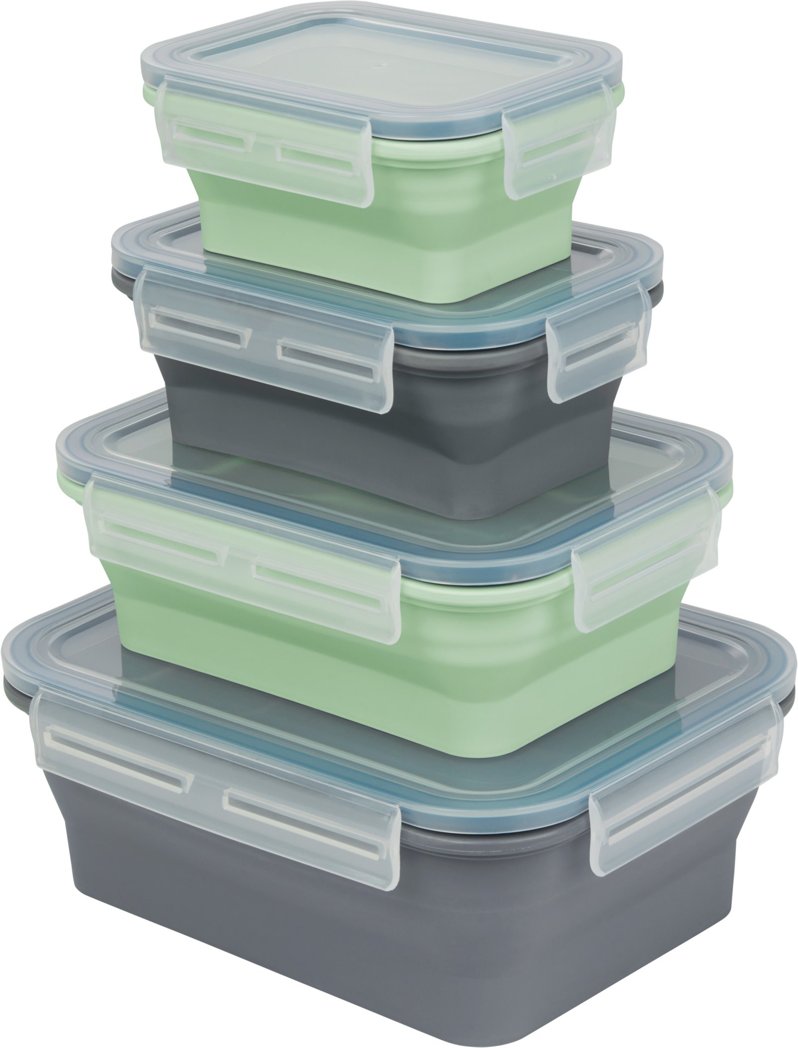 SILVERCREST® Frischhaltedosen faltbar Silikon (Rechteck)