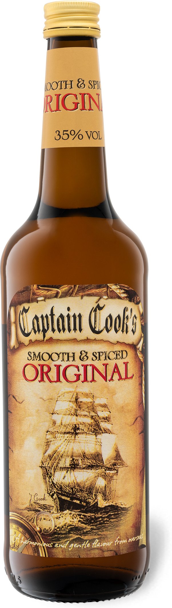 JAMES COOK Captain Cook´s Smooth & Spiced (Rum-Basis) 35% Vol - Mindestbestellmenge 3