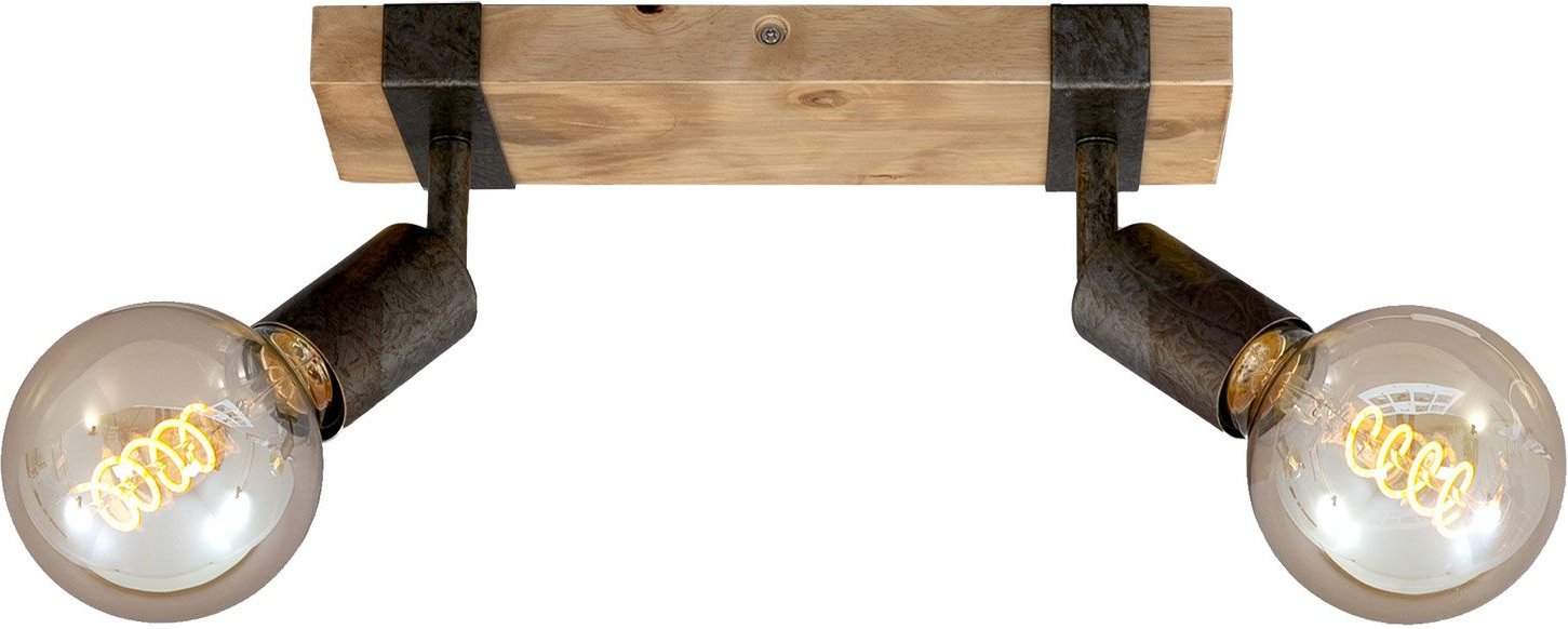 Briloner Wand- Deckenleuchte Vintage Holz, verschiedene Ausführungen (2er Spot)