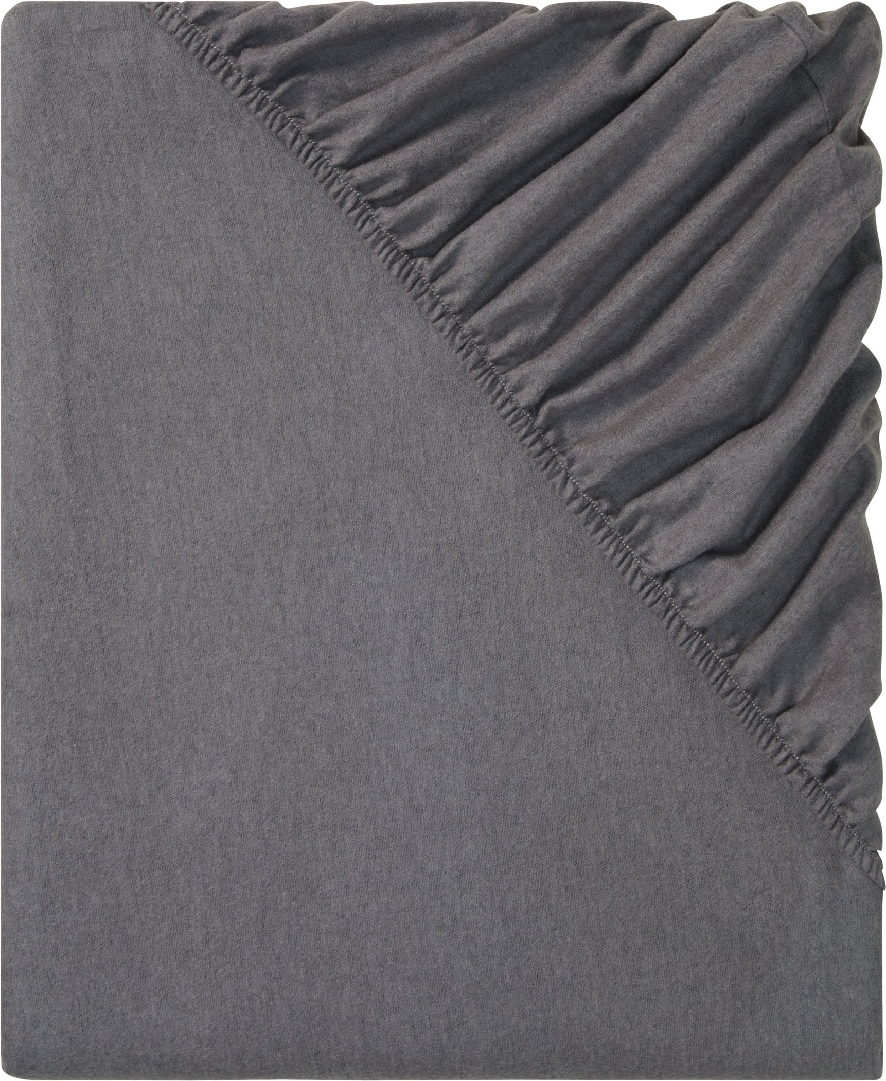 LIVARNO home Feinbiber-Spannbettlaken (dunkelgrau)