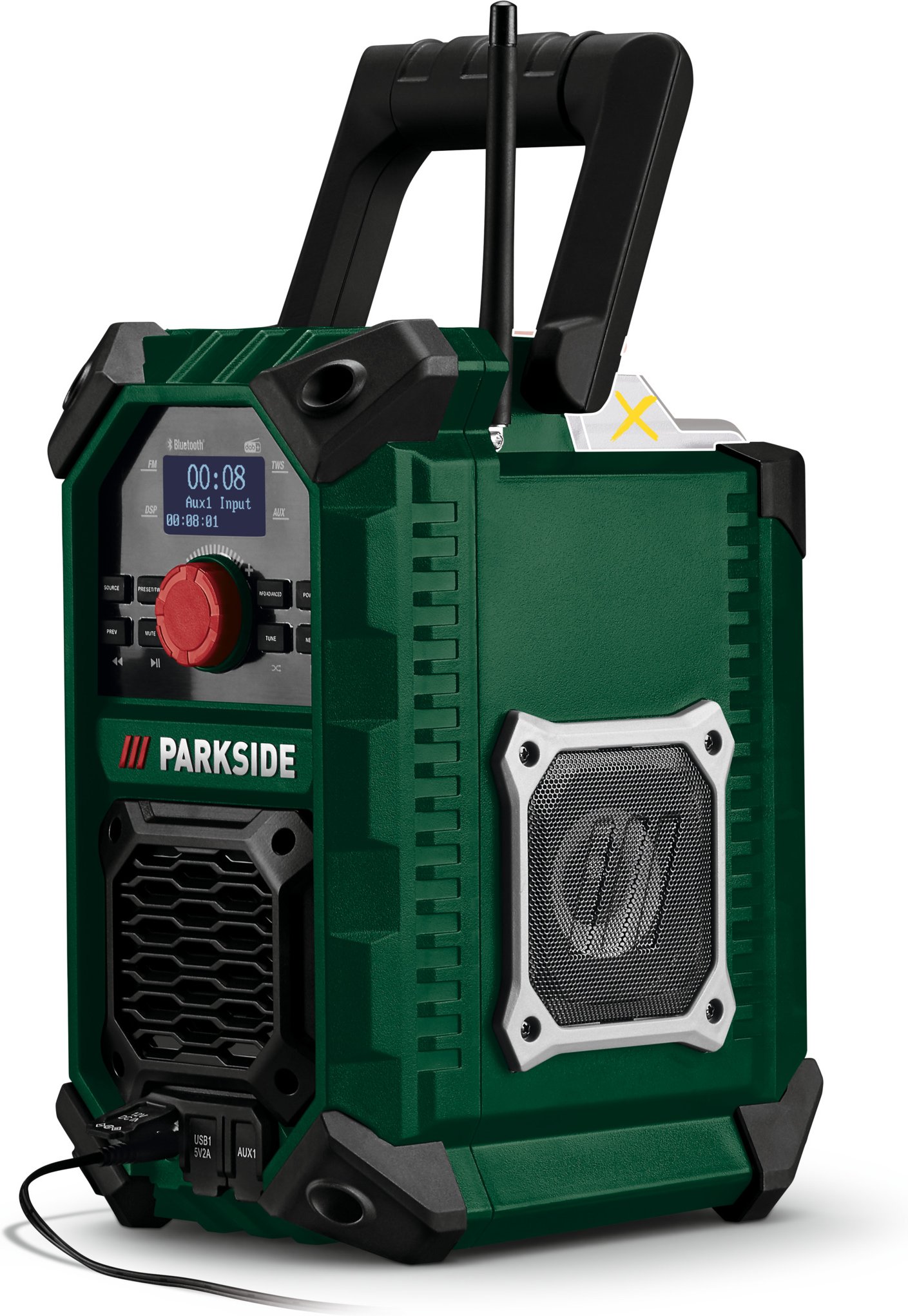 PARKSIDE® 20 V / 12 V / 230 V Akku-Baustellenradio »PBRA 20-Li B2«, ohne Akku und Ladegerät""