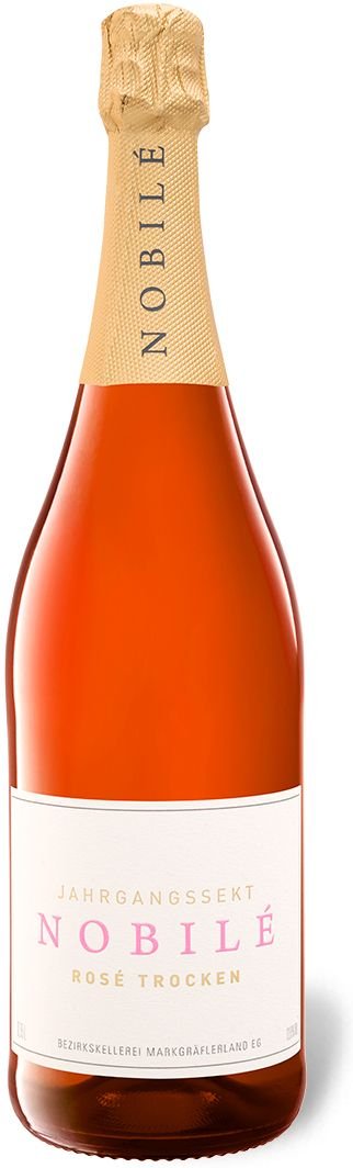 Markgräfler Winzer Nobilé Jahrgangssekt Rosé trocken, Schaumwein 2023