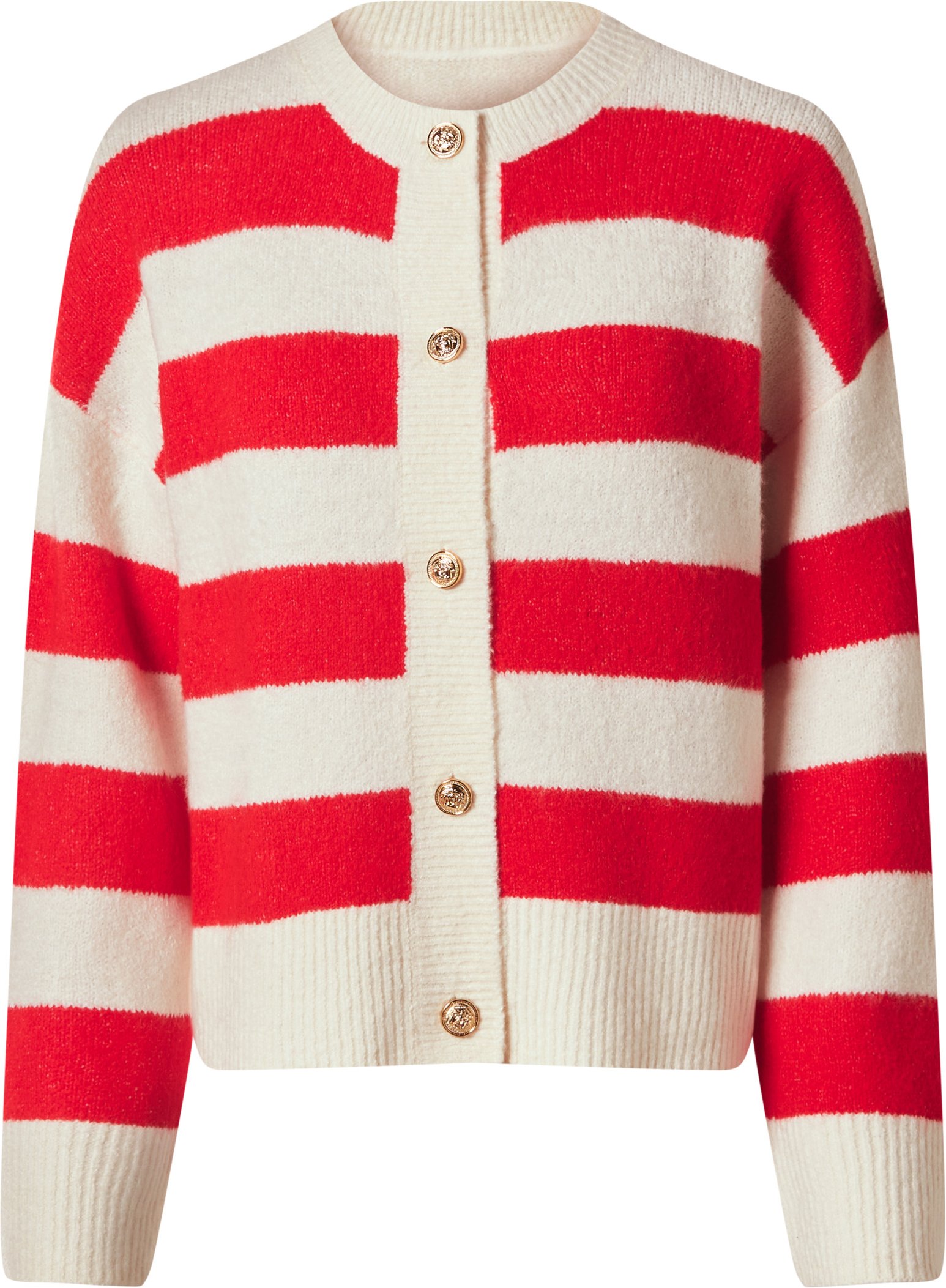 esmara® Damen Cardigan (Rot/weiß, S(36/38))