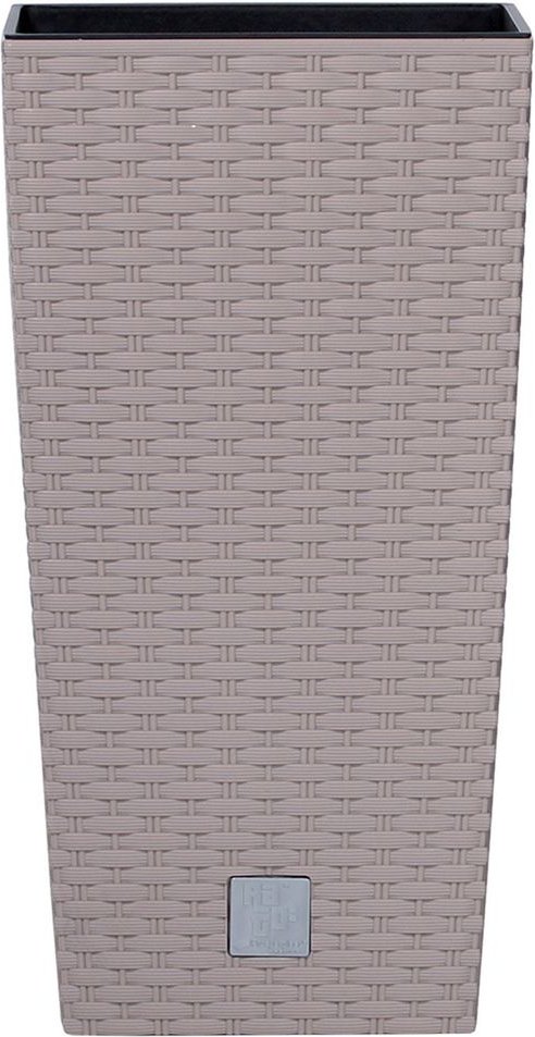 Prosperplast Blumentopf mit Einsatz "Rato Square" (B 40 x H 75 x T 40 cm, mocca)