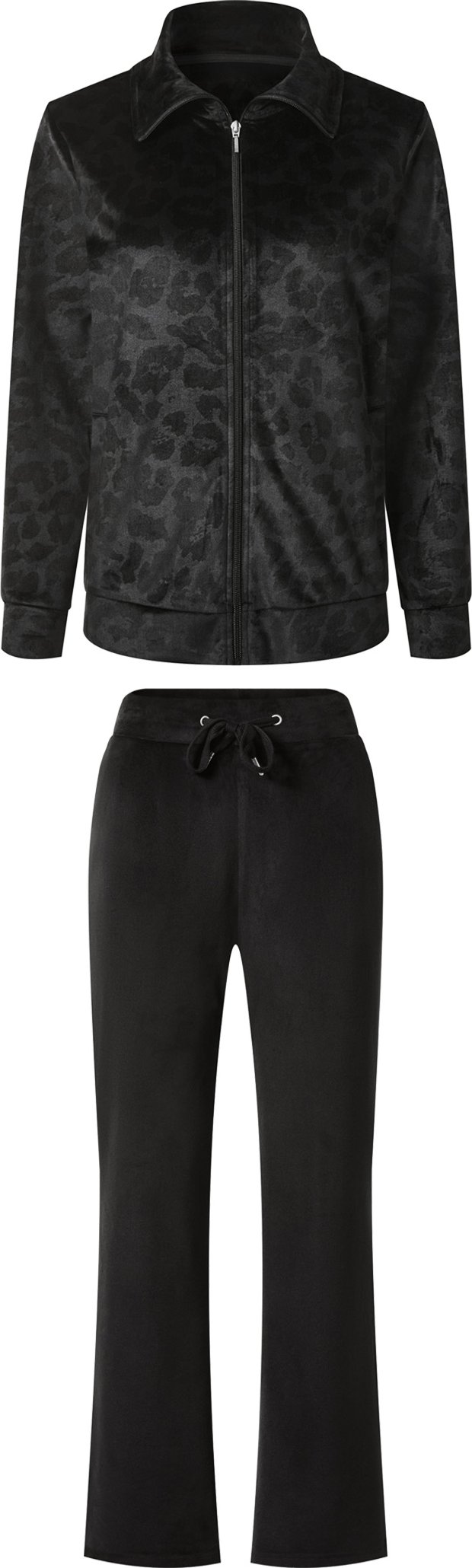 esmara® Damen Hausanzug Nicki (Schwarz, M(40/42))