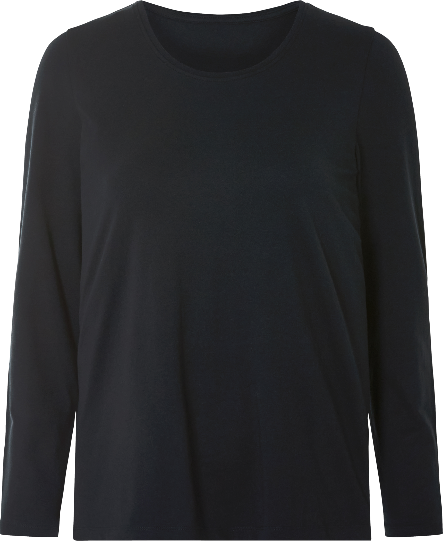 Thumbnail - esmara® Damen Langarmshirt mit Rundhalsausschnitt (Schwarz, M(40/42))