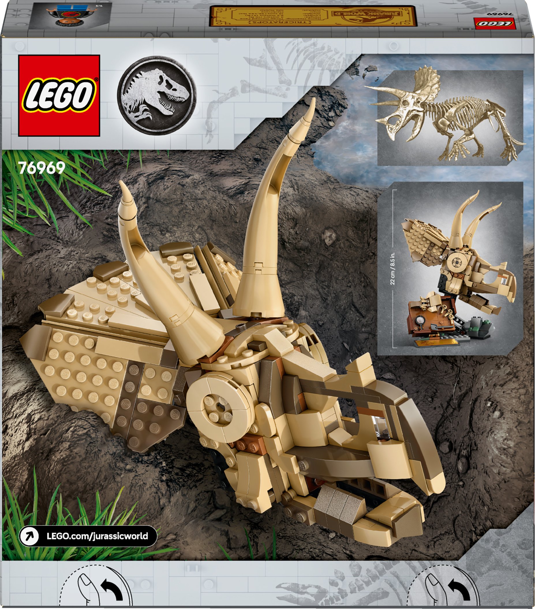 LEGO® Jurassic World™ 76969 Dinosaurier-Fossilien: Triceratops-Schädel