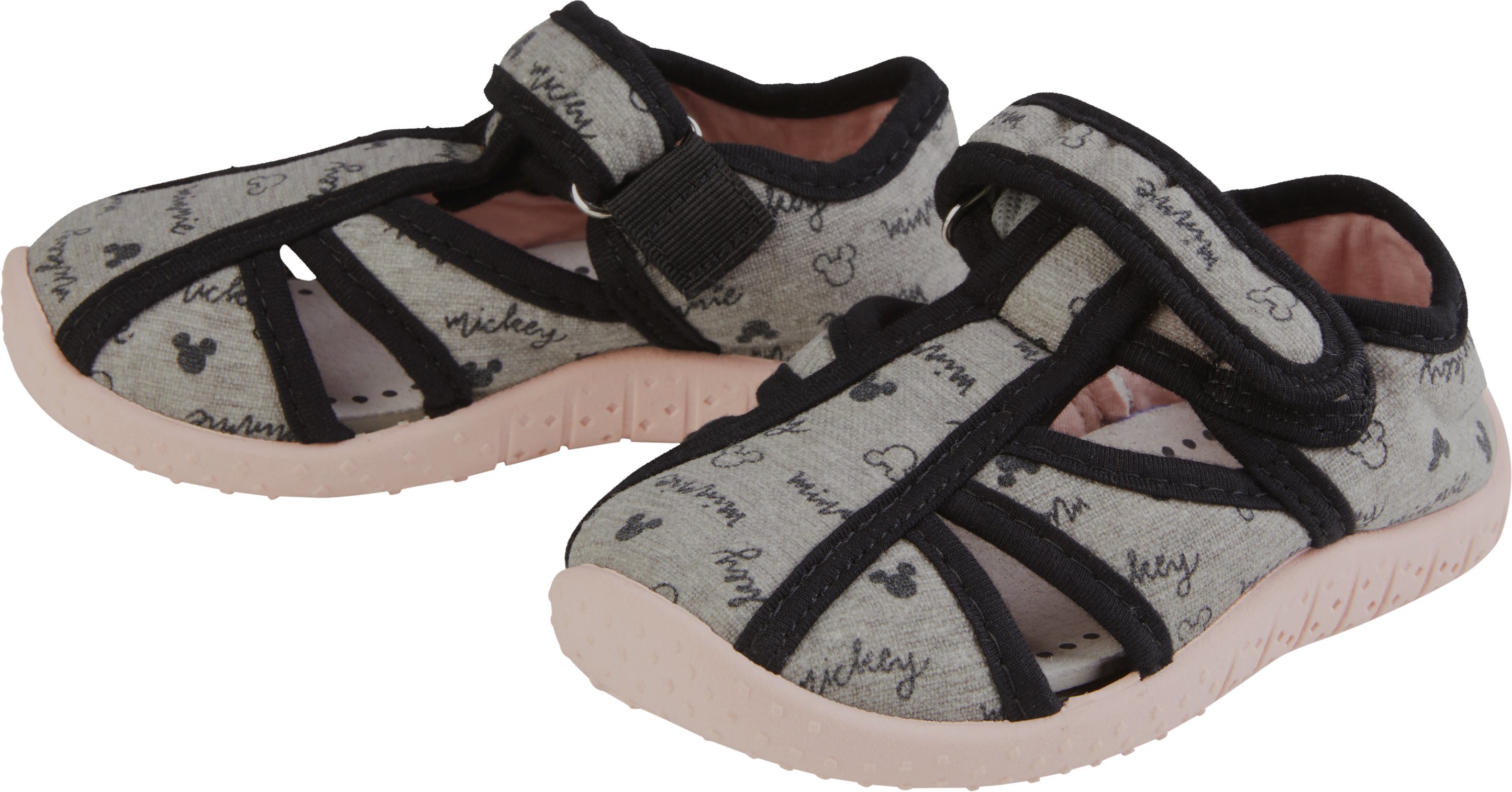 Kleinkinder Mädchen Hausschuhe (grau/pink, 26)