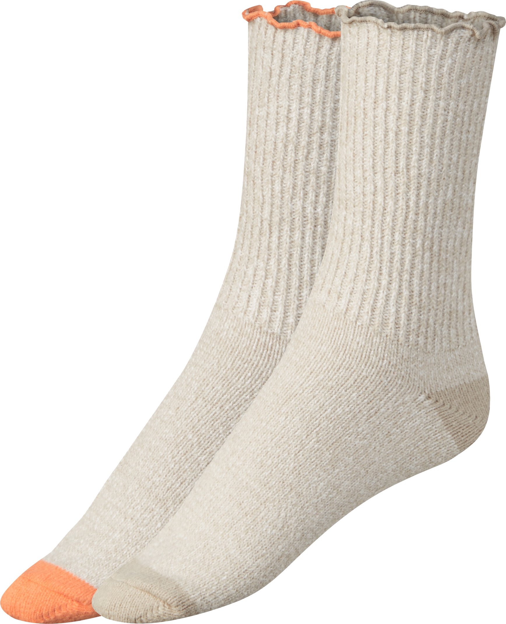 Thumbnail - esmara® Damen Kuschelsocken Soft Spandex (beige/orange, 39-42)