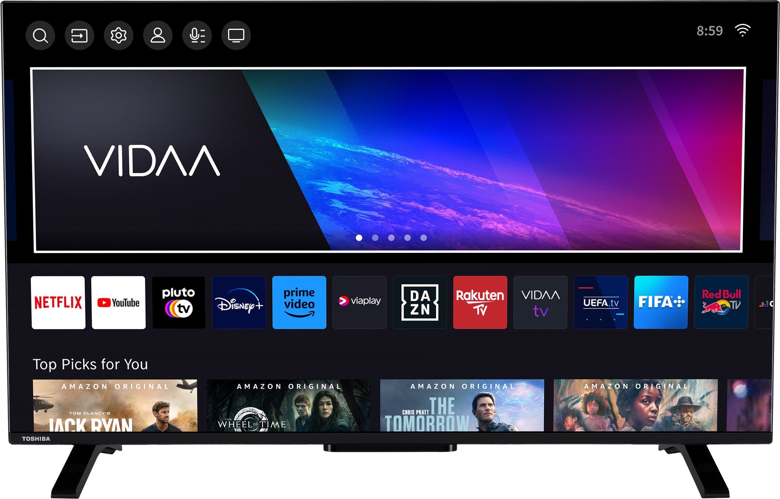 TOSHIBA »43UV2363DG« Fernseher 43 Zoll Smart TV - VIDAA TV, 4K UHD LED TV, HDR, Triple-Tuner