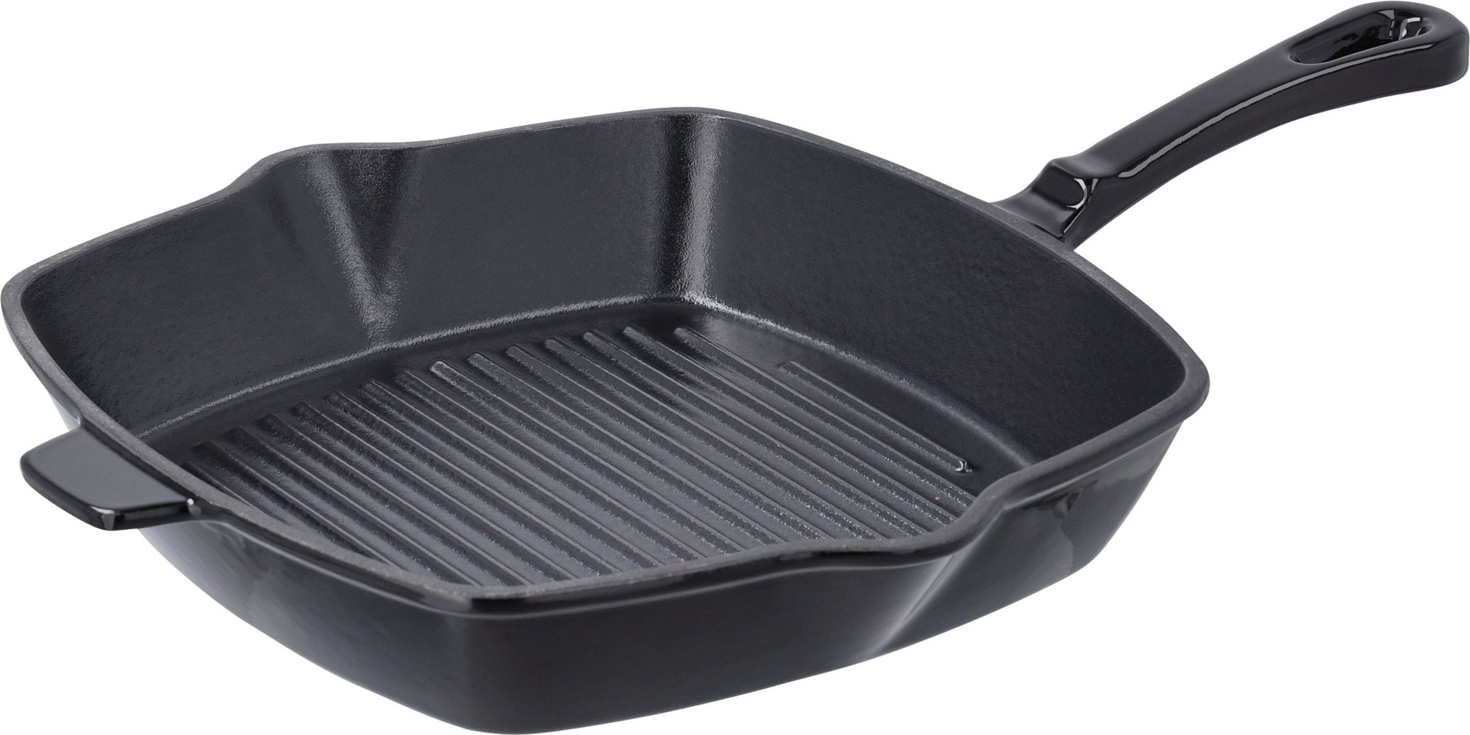 SILVERCREST® Premium-Gusseisengrillpfanne 24 cm, für alle Herdarten (Schwarz)
