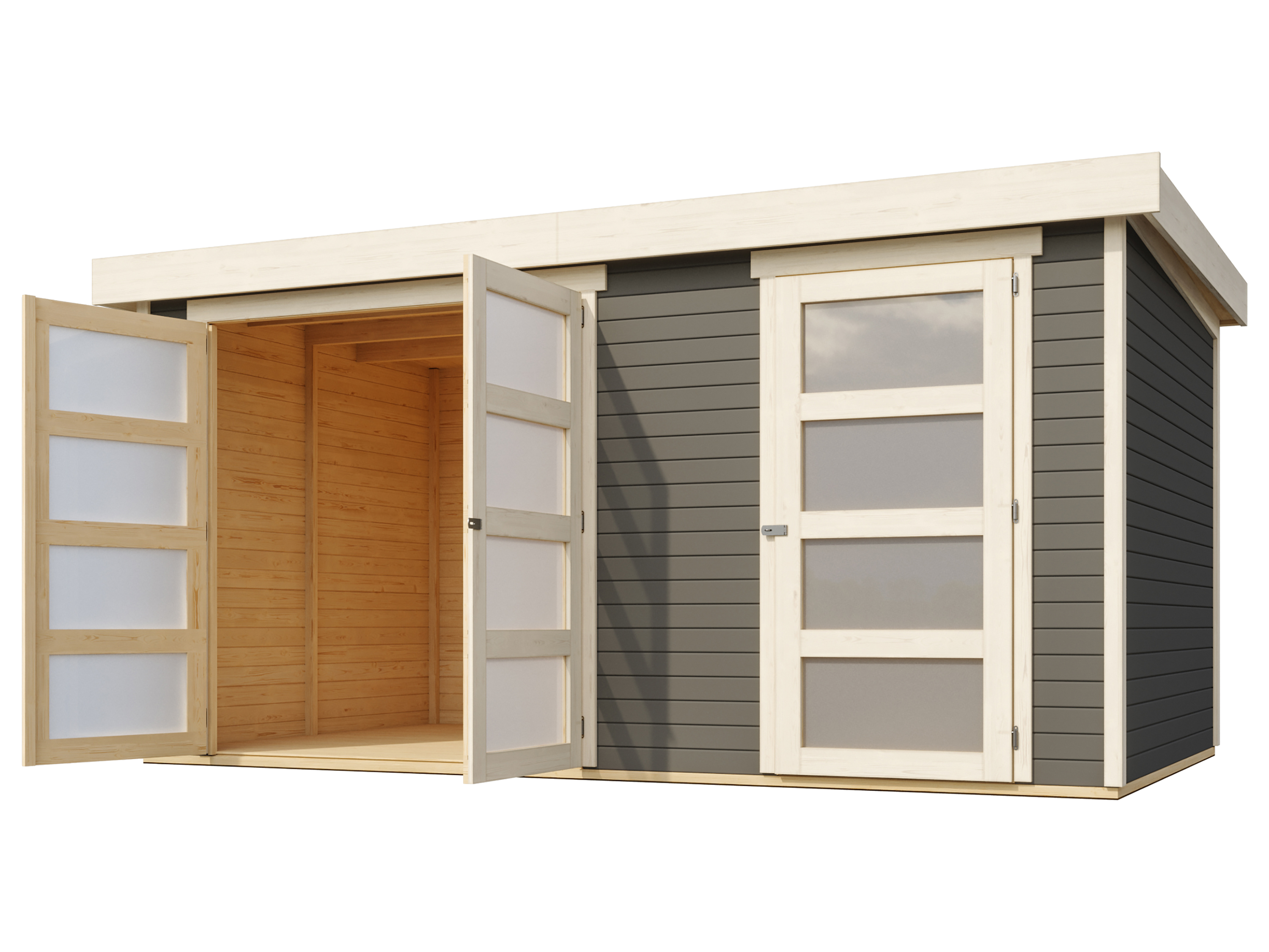 Karibu Gartenhaus Lund (mit Boden, terragrau)