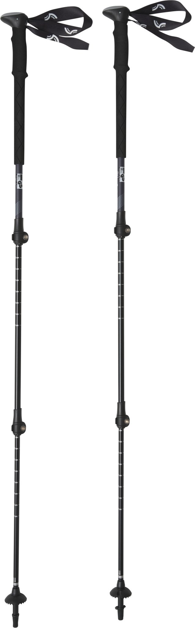 CRIVIT Trekking-Stöcke teleskopierbar, 2 Stück (Grau)