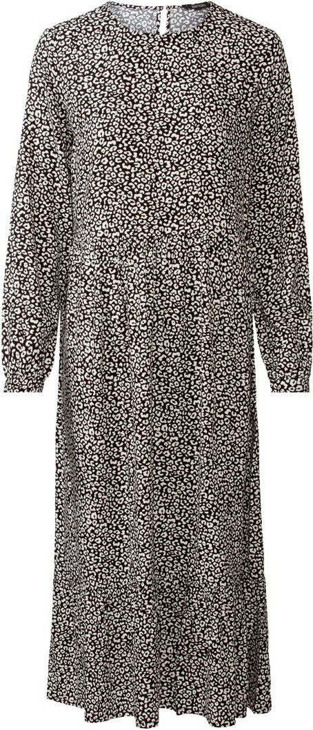 Thumbnail - esmara® Damen Kleid midi (38, schwarz/gemustert)
