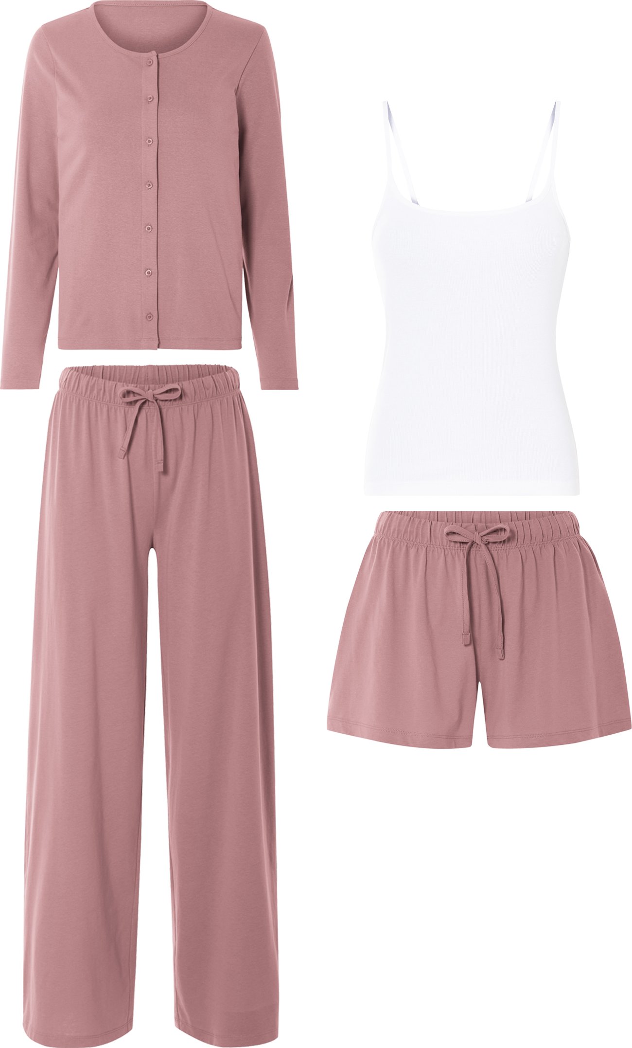Thumbnail - esmara® Damen Pyjama Vierjahreszeiten (Rose, XS(32/34))""