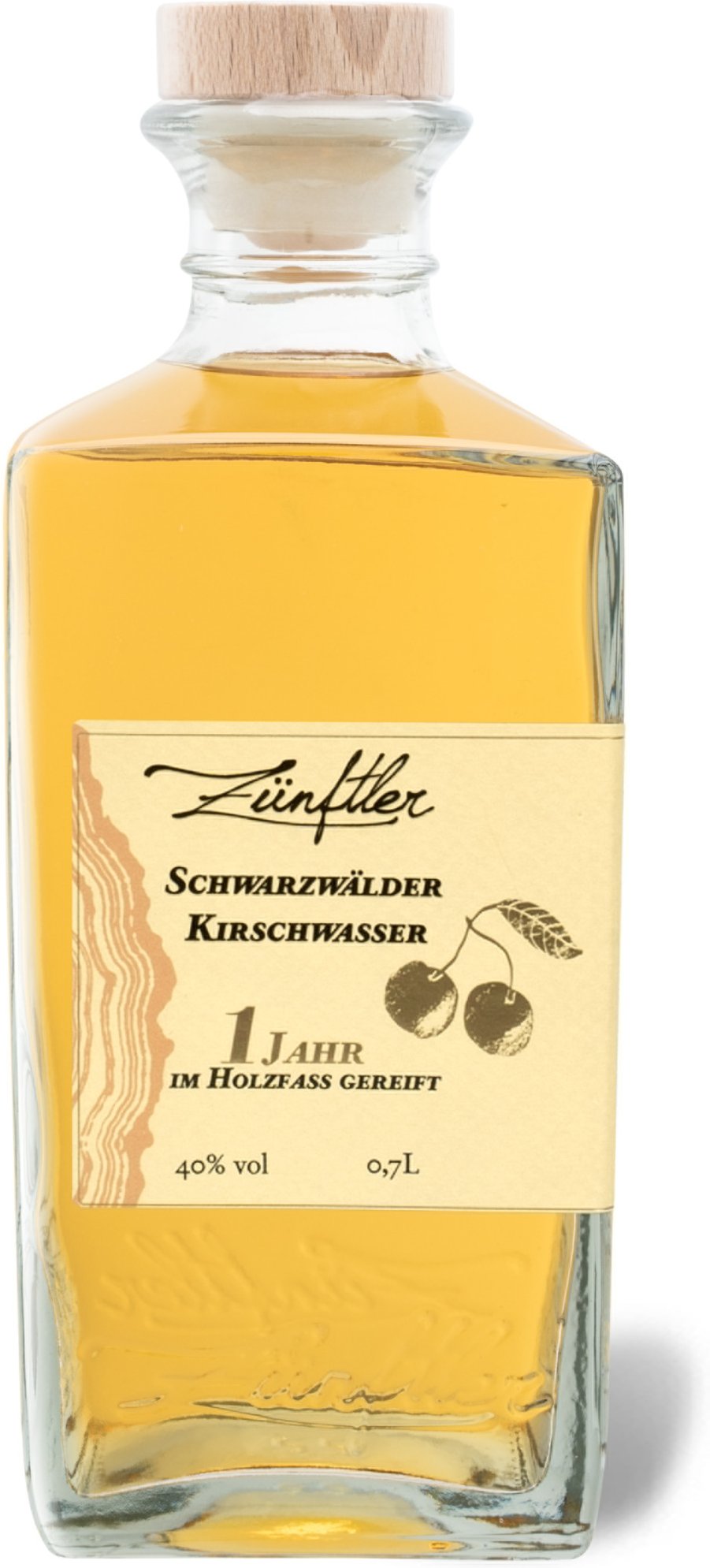 Zünftler Schwarzwälder Kirschwasser 1 Jahr 40% Vol