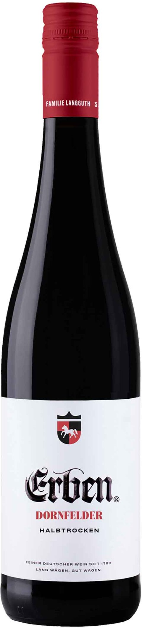 Erben Dornfelder QbA halbtrocken, Rotwein 2023