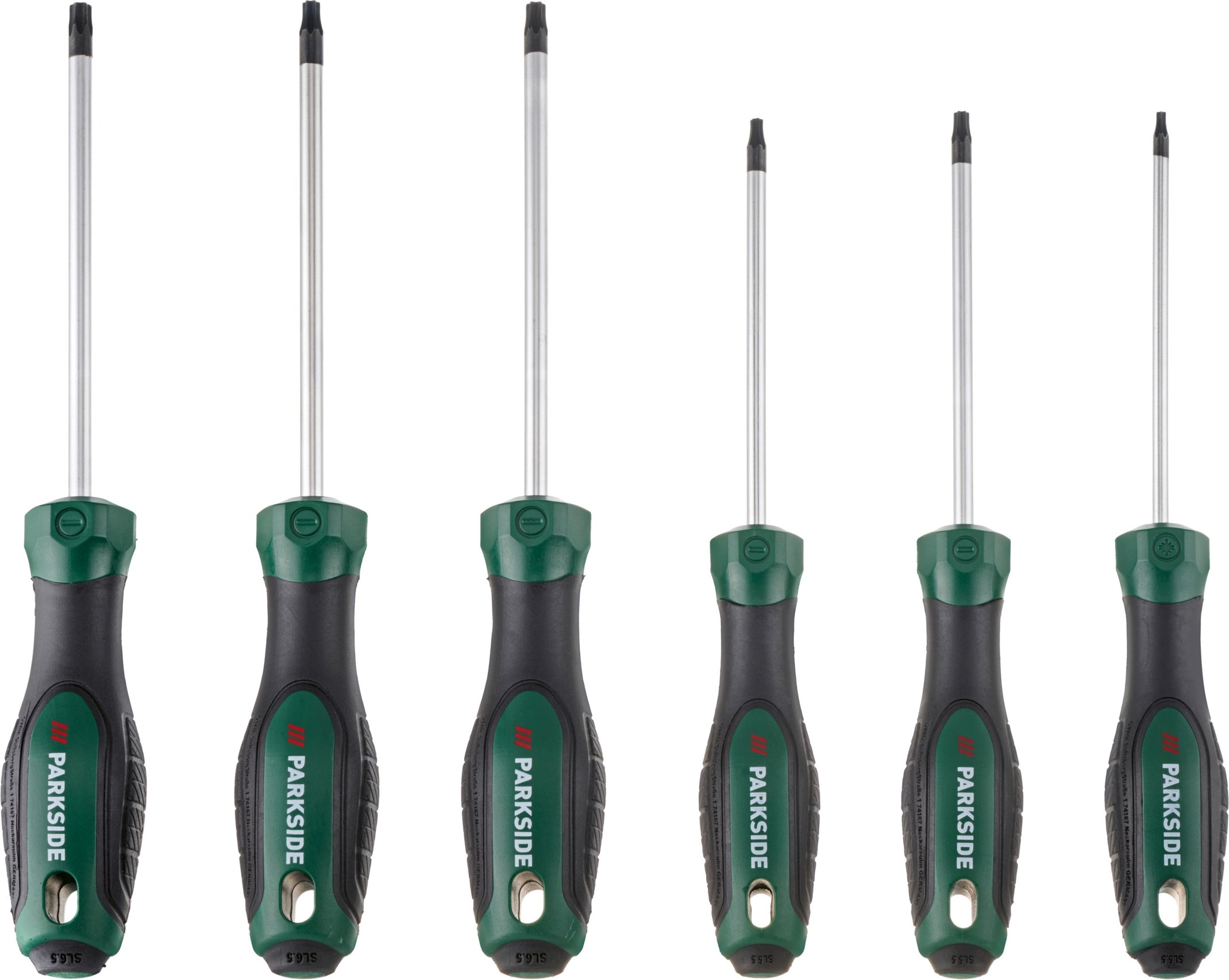 PARKSIDE® Schraubendreher-Sets 6-tlg. / Steckschlüssel-Schraubendreher-Satz (Schraubendrehersatz TX)