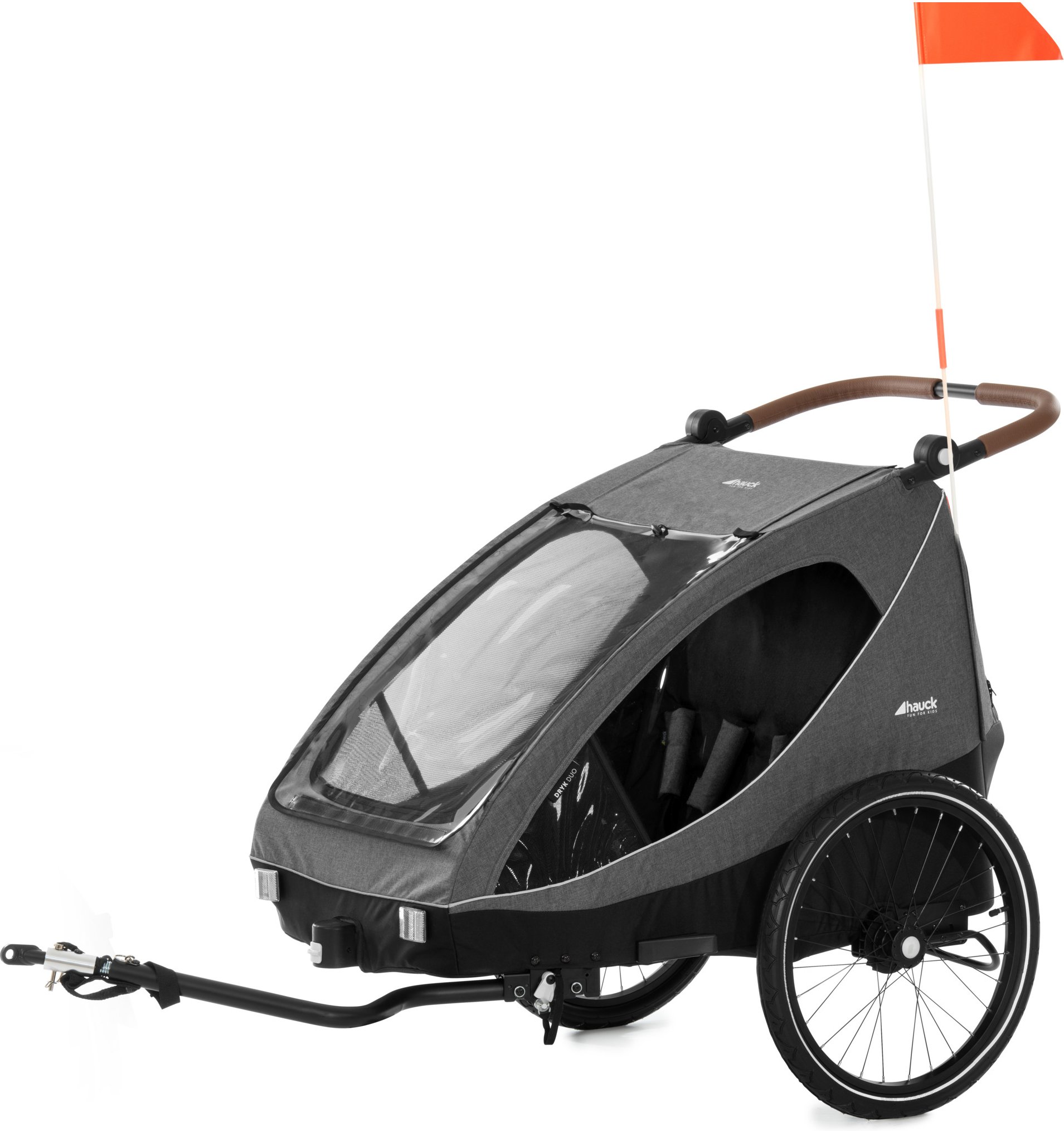 hauck 2 in 1 Fahrradanhänger (Melange grau)