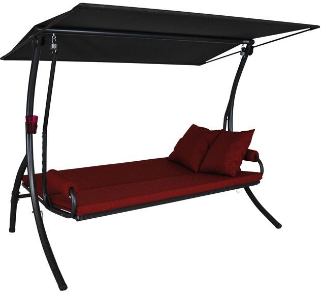 Angerer Hollywoodschaukel »WAVE«, 3-Sitzer (Bordeaux)