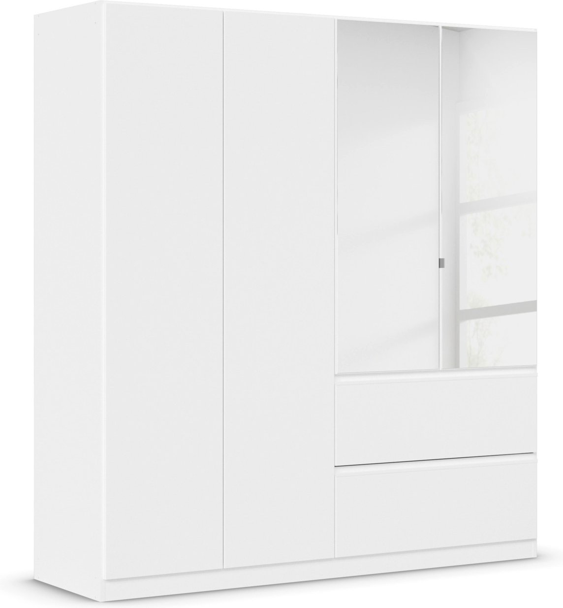 rauch BLUE Costa Drehtürenschrank mit Spiegel (Drehtürenschrank, Alpinweiß, 181 x 197 cm)