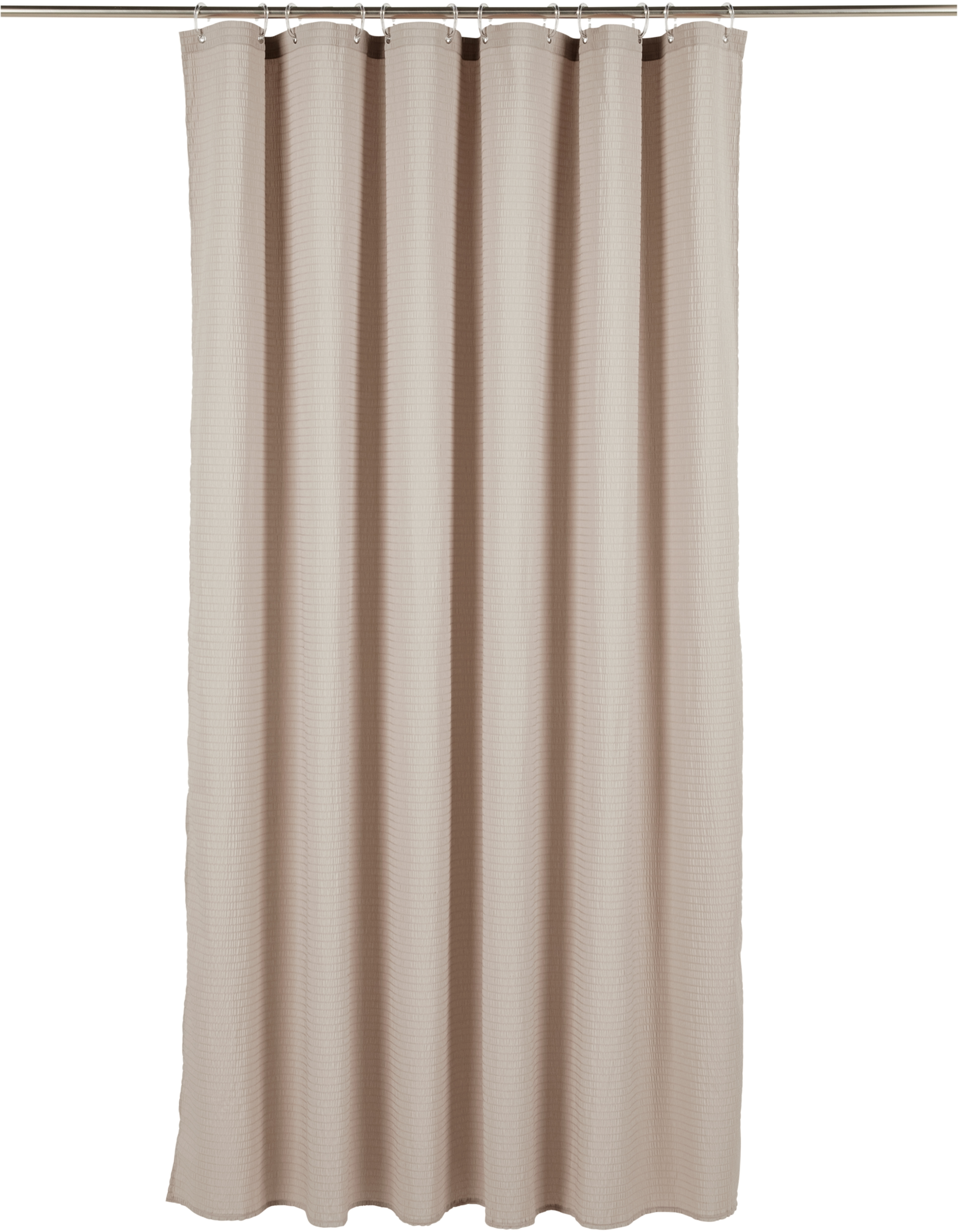 LIVARNO home Seersucker-Duschvorhang, 180 x 200 cm (Beige)