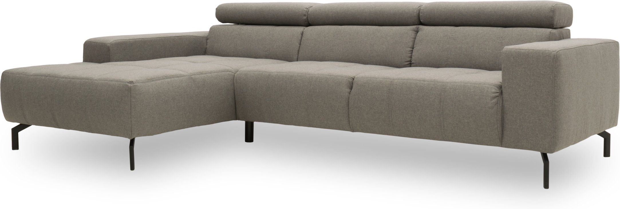 Domo Sofa »Cunelli« mit Longchair (davorstehend links, 175x292cm, Silber)""