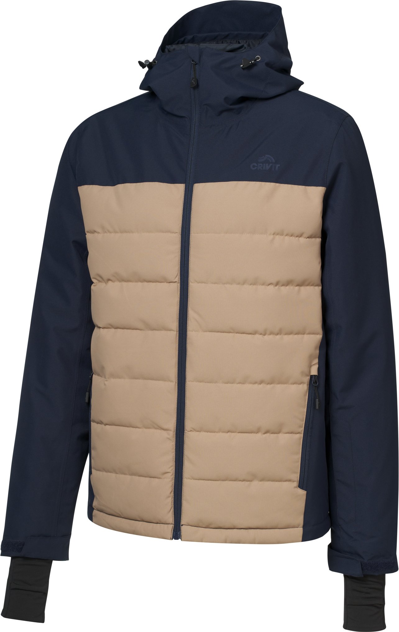 CRIVIT Herren Skijacke (navy/beige, M (48/50))