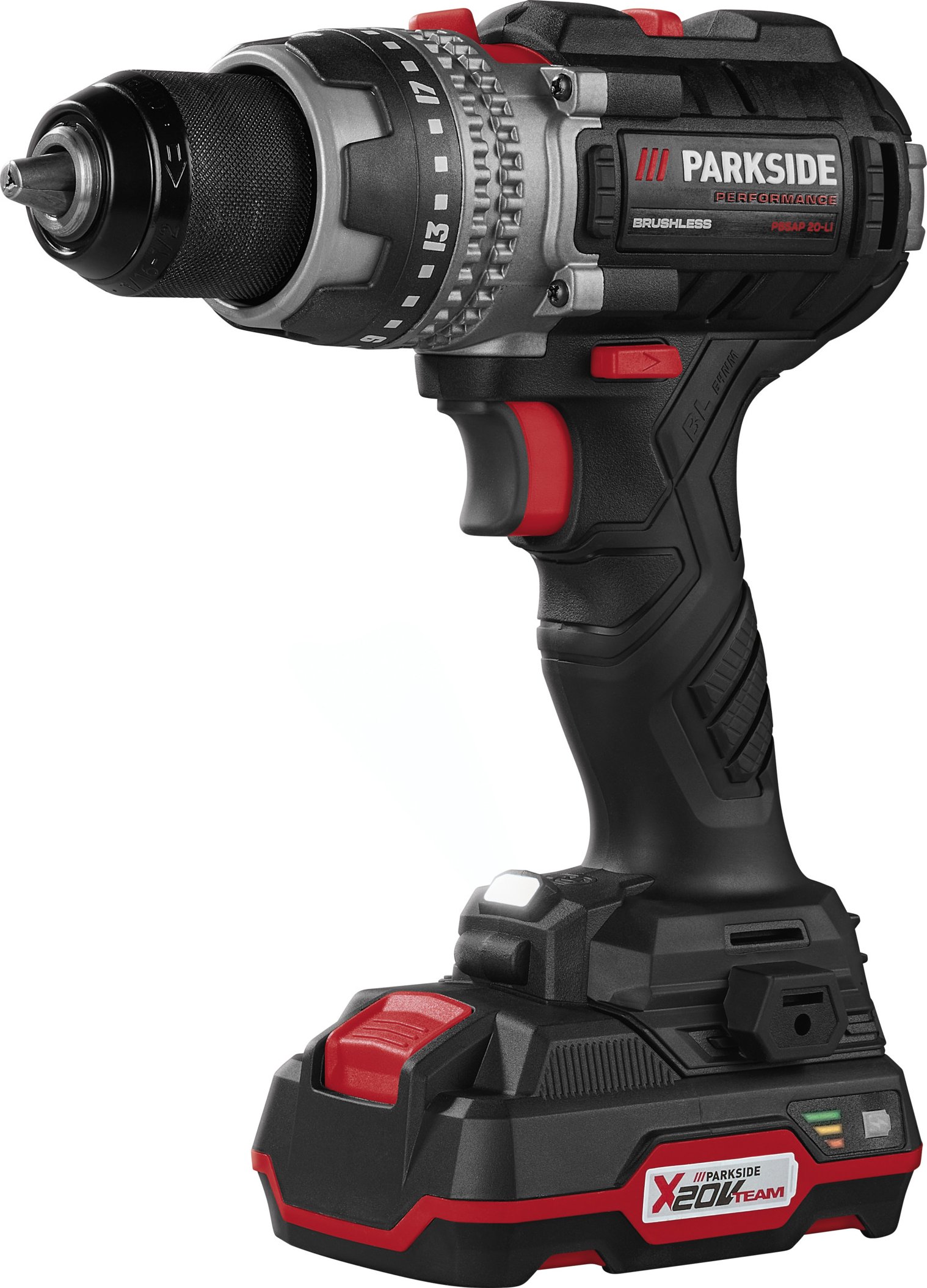 PARKSIDE PERFORMANCE® 20 V Akku-Bohrschrauber Starterset »PBSAP 20-Li A1«, mit Akku und Ladegerät