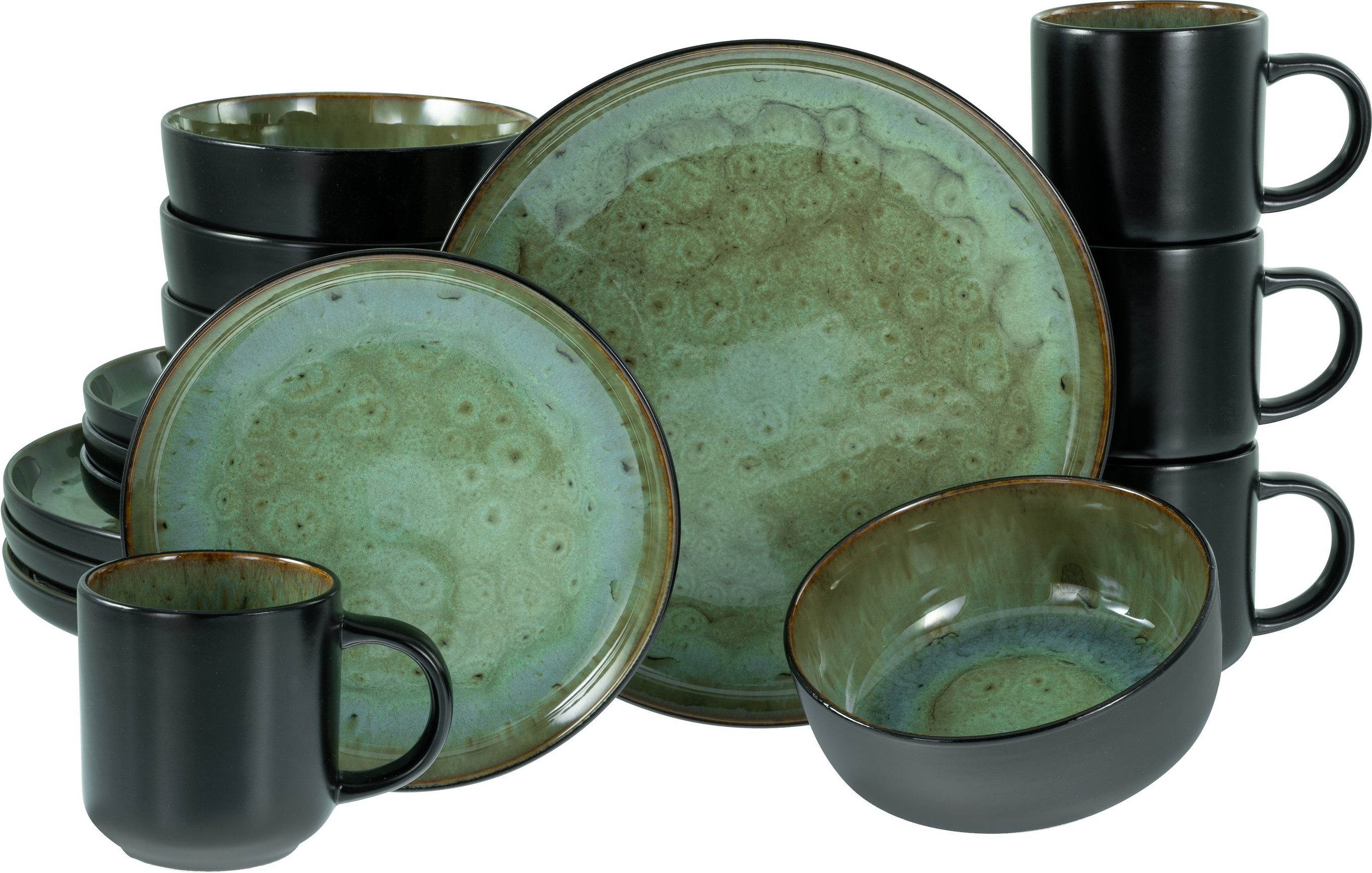 Creatable Geschirrset »Nordic Fjord«, 16-teilig (Green)