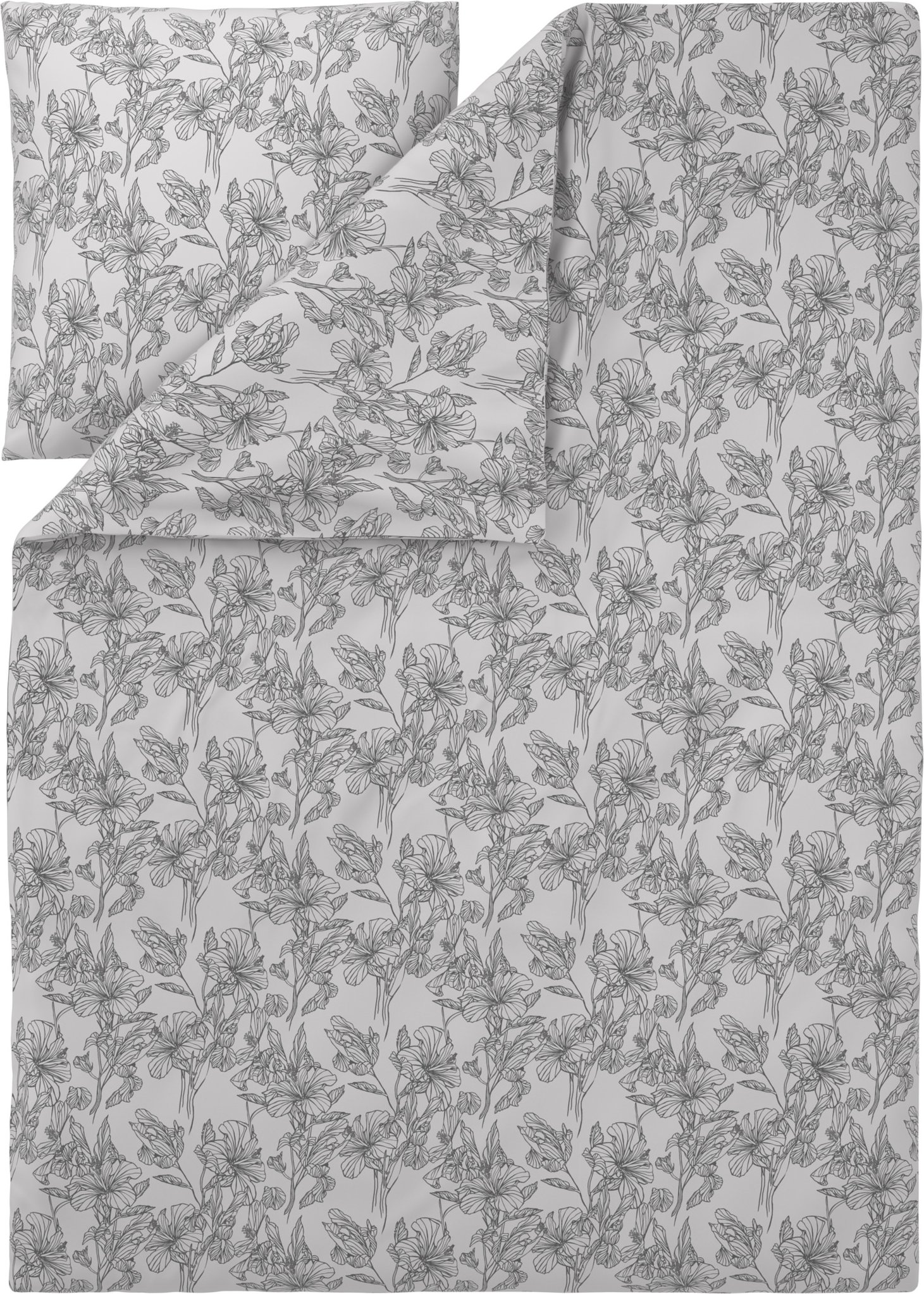 LIVARNO® Renforcé-Bettwäsche, 155 x 220 cm (Weiß/Grau)