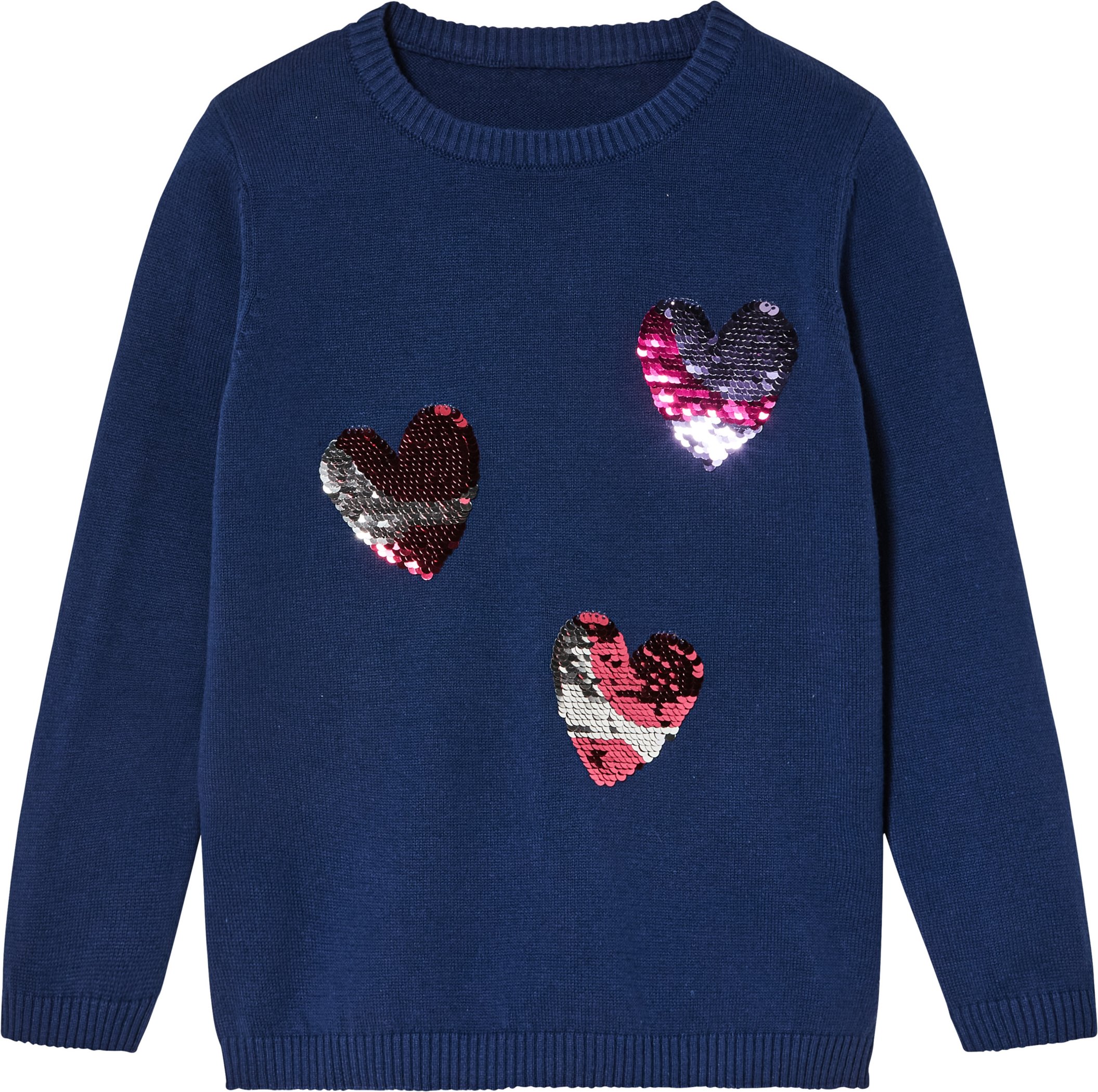 Thumbnail - lupilu® Kleinkinder Mädchen Feinstrickpullover (98/104, marine)