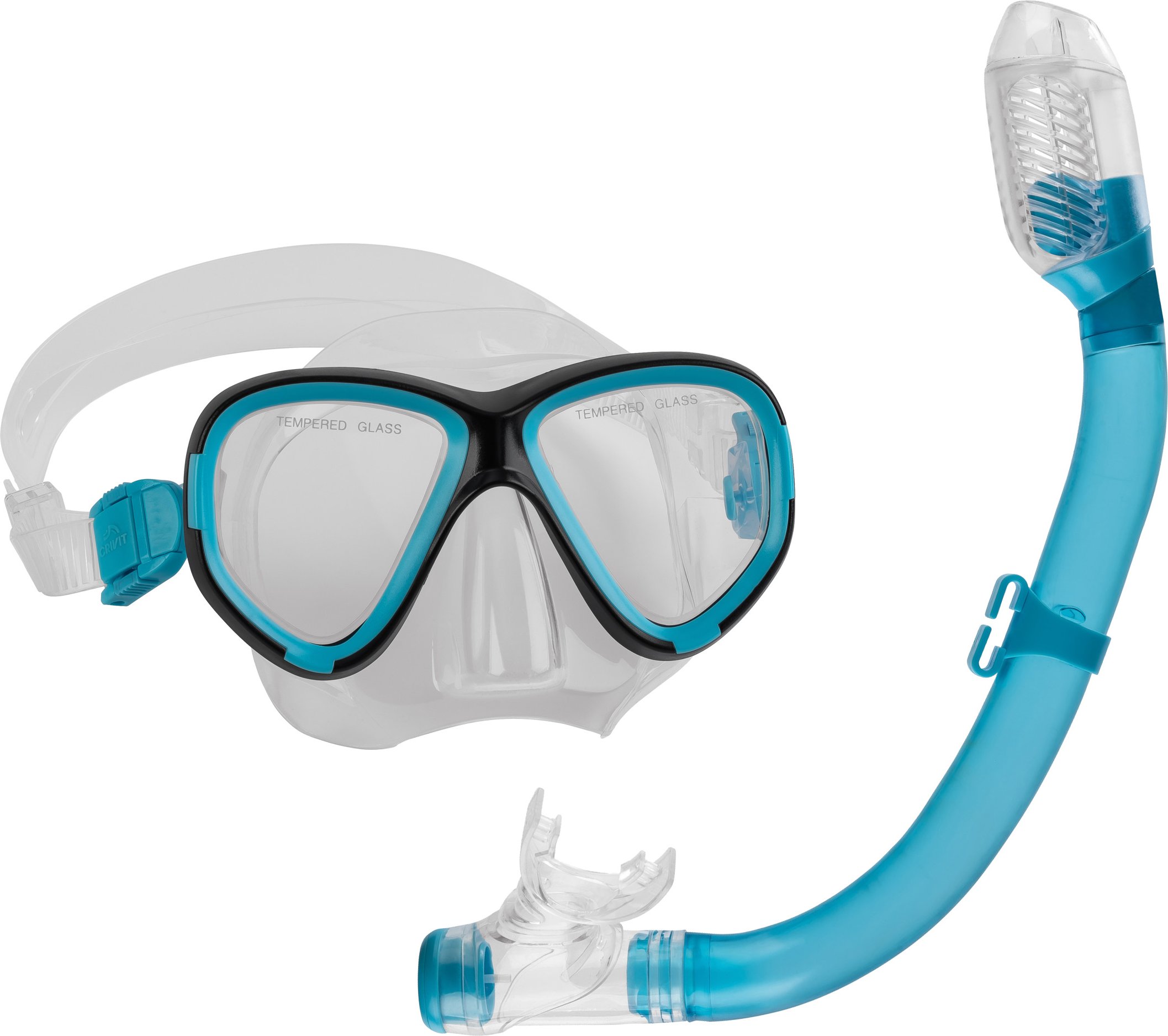 CRIVIT Kinder Schnorchel 2tlg. Set (Blau)