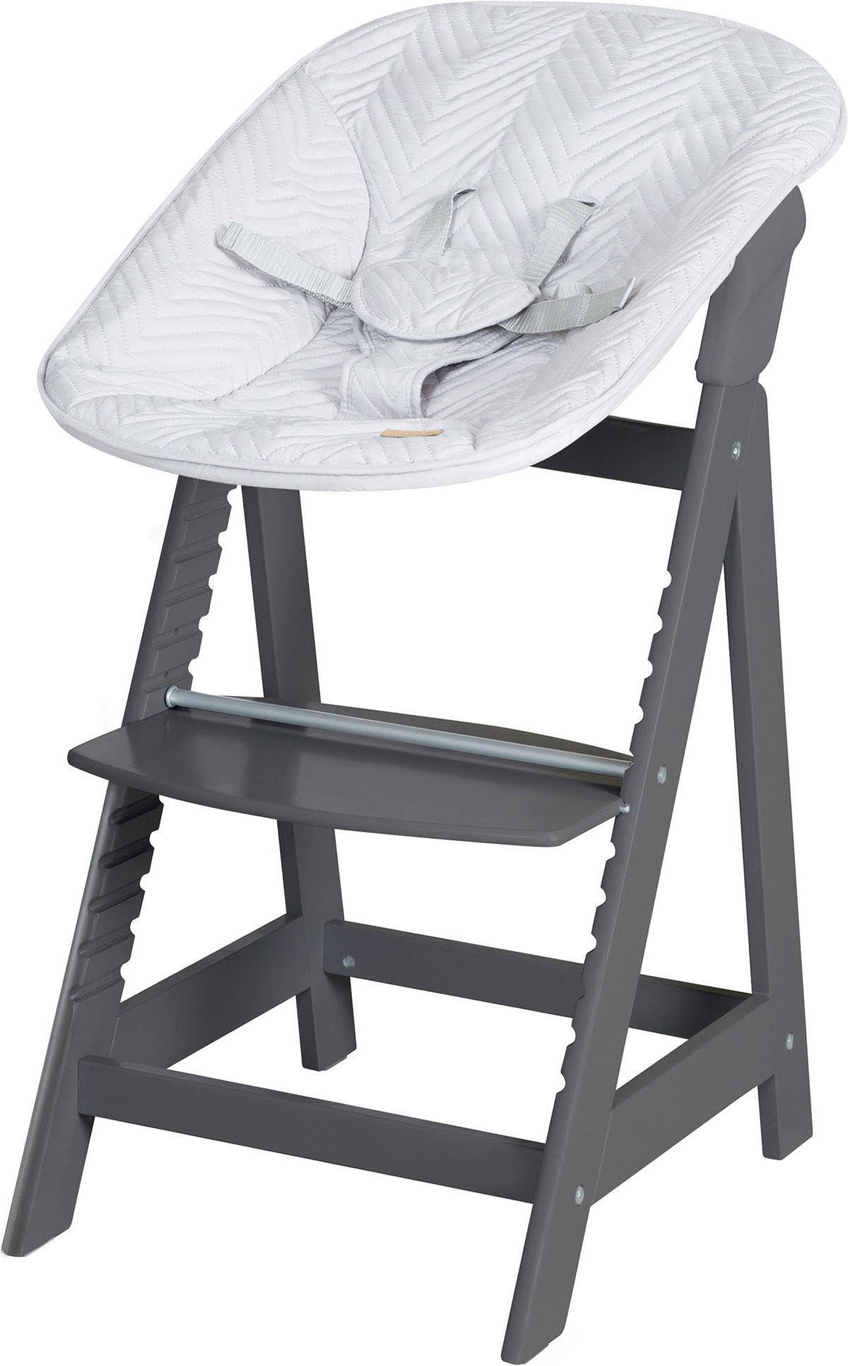 roba Hochstuhl Born Up Zick Zack ohne Verstellung des Aufsatzes, mitSitzverkleinerer (Anthrazit)