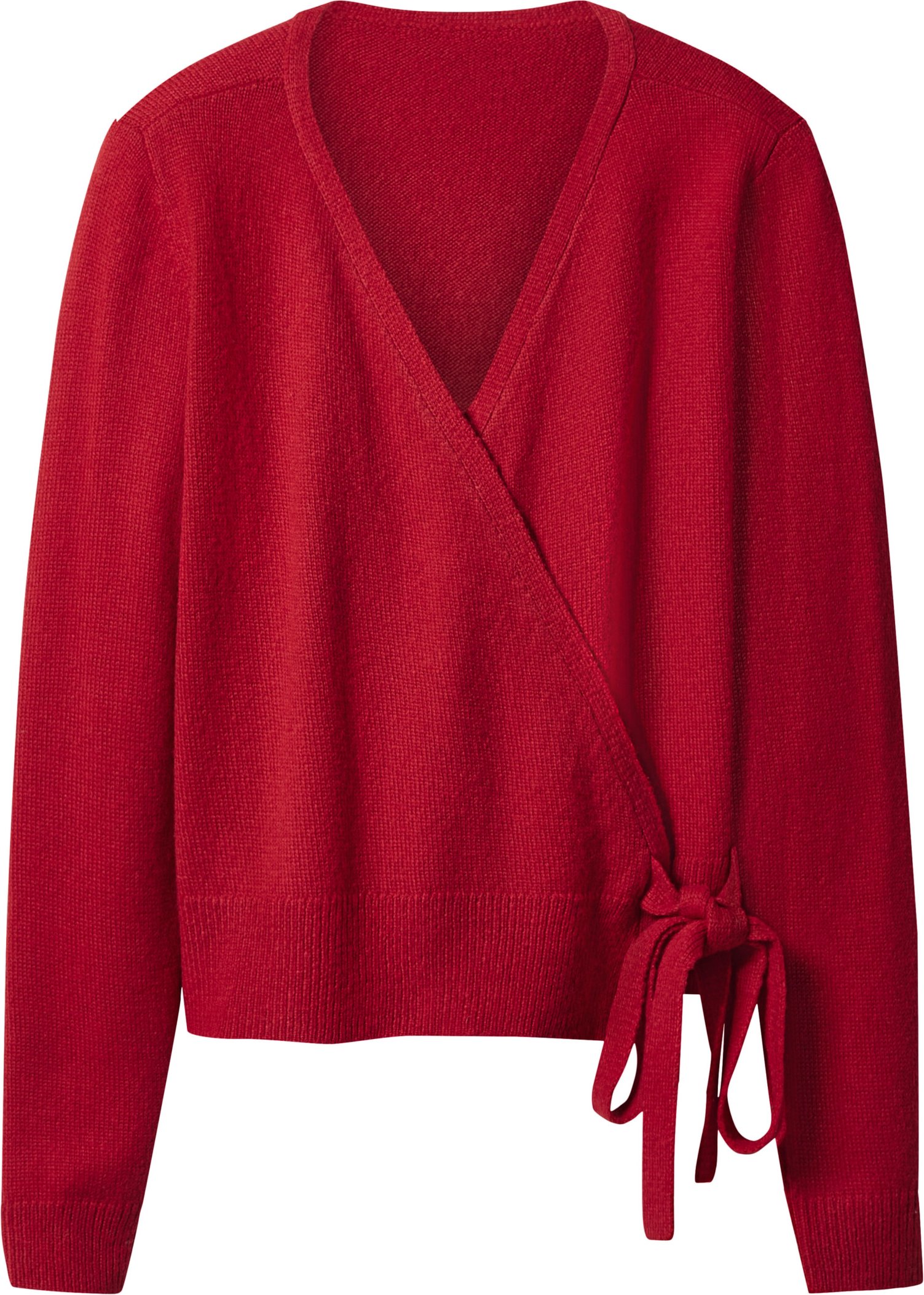 esmara® Damen Wickelcardigan (Rot, L(44/46))