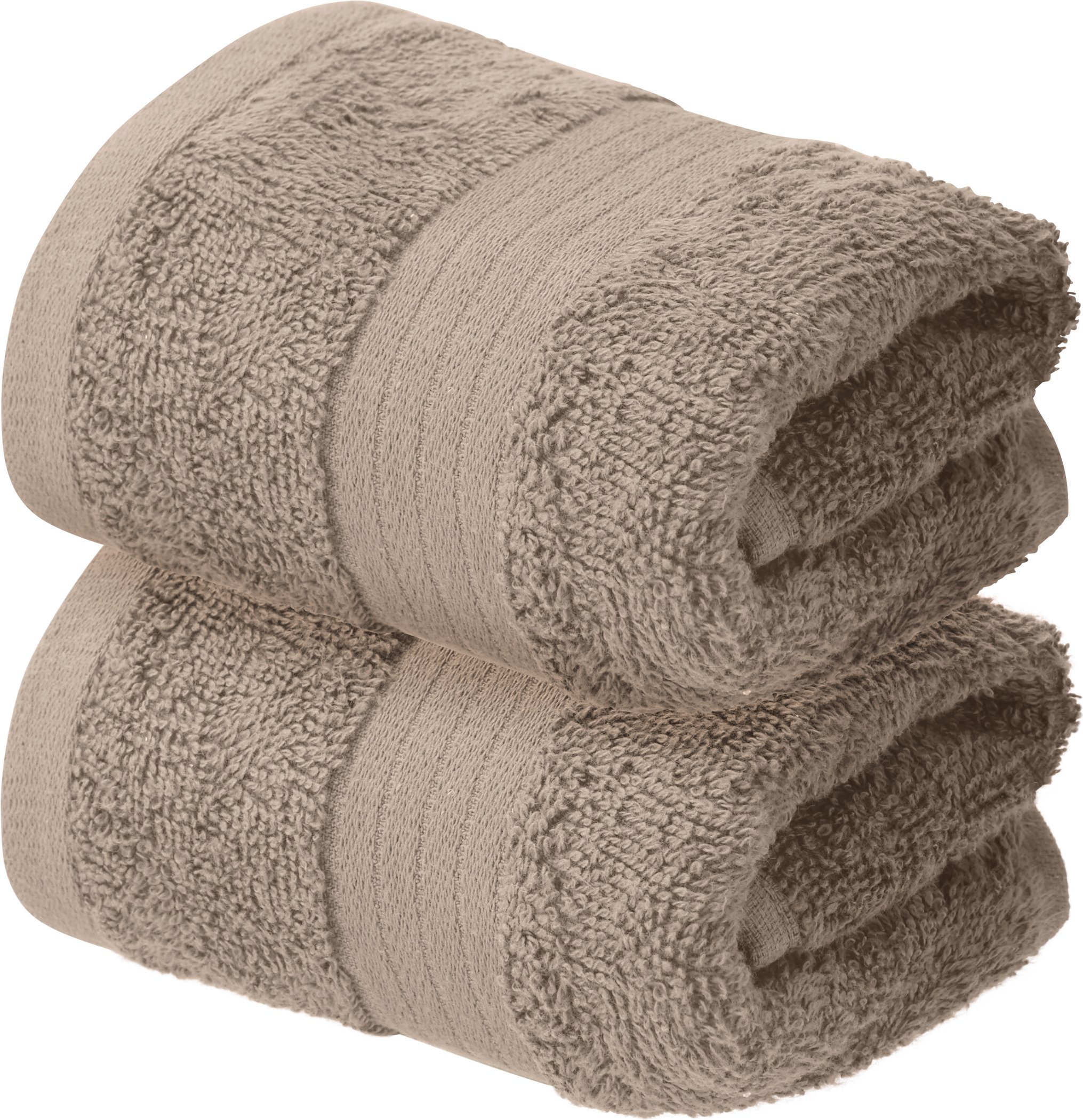LIVARNO® Frottier-Handtücher, 2 Stück (Beige) - Mindestbestellmenge 2