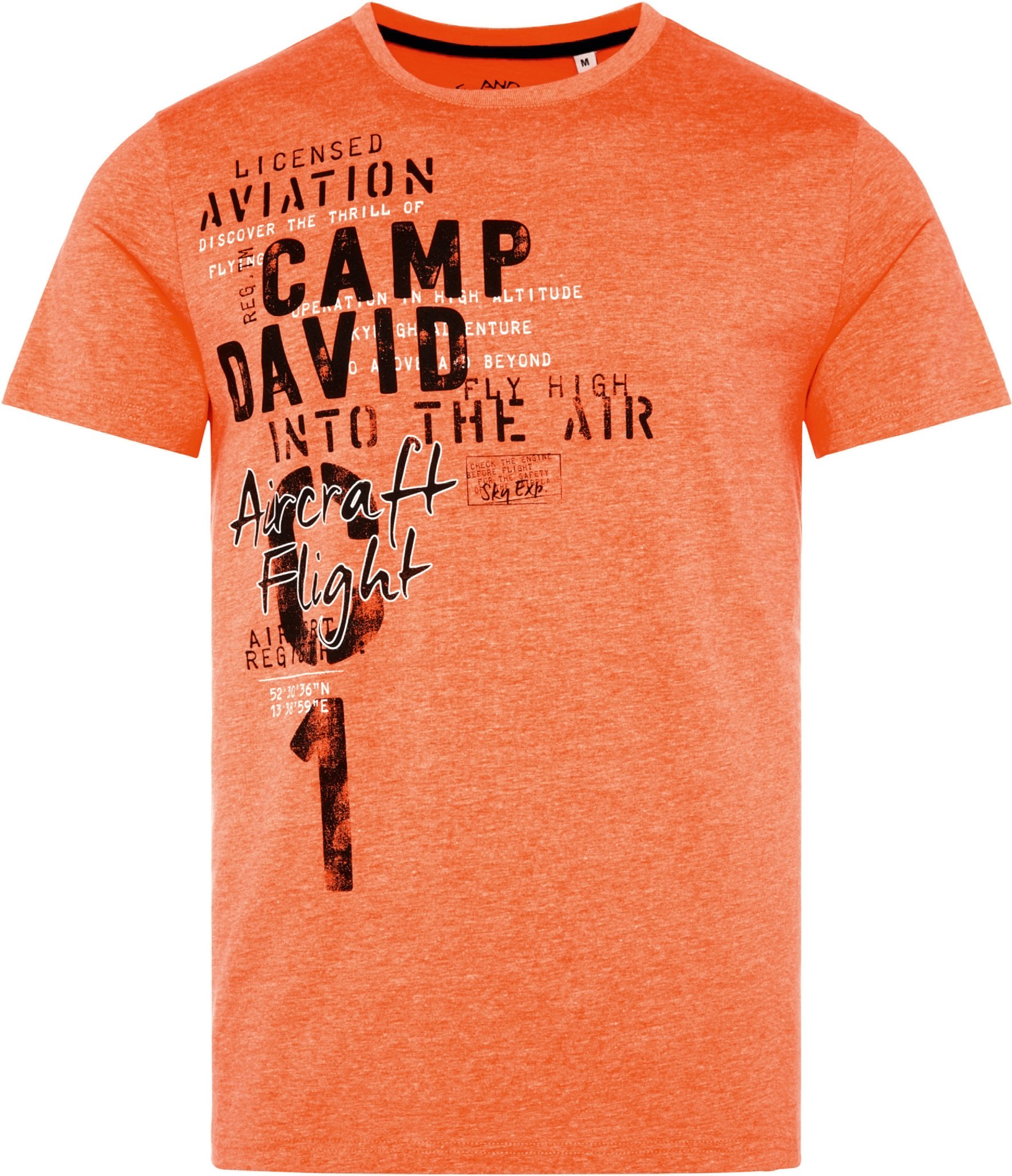 Camp David Herren T-Shirt (Orange, L)