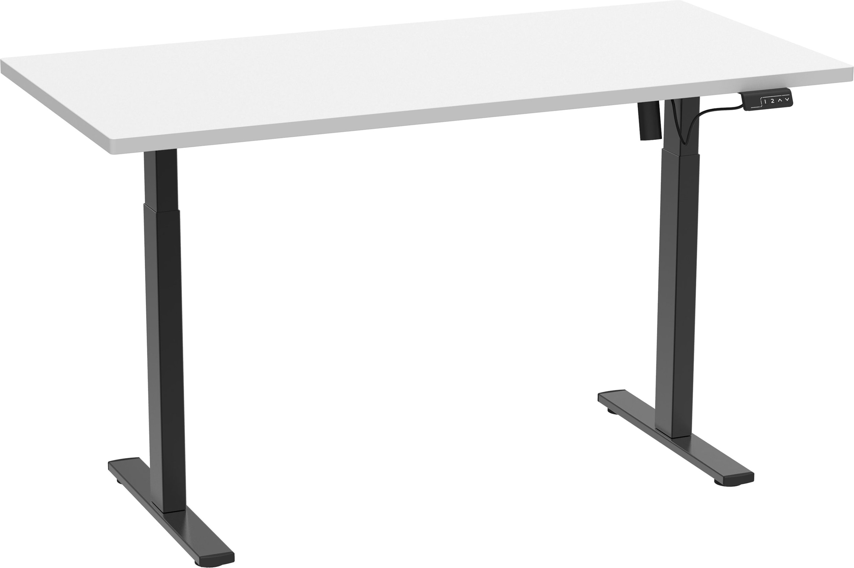 VCM Schreibtisch E-Lona (weiß/schwarz, 140 x 50 cm)