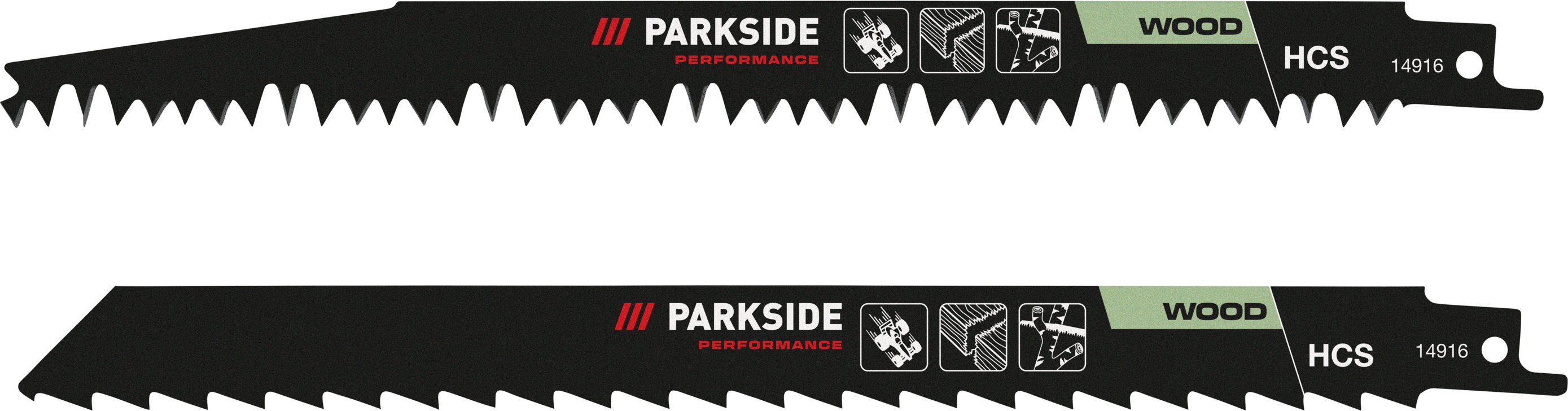 PARKSIDE PERFORMANCE® Säbelsägeblatt-Set »PFSZP 3 A1«, 2 Stück (Grünschnitt)