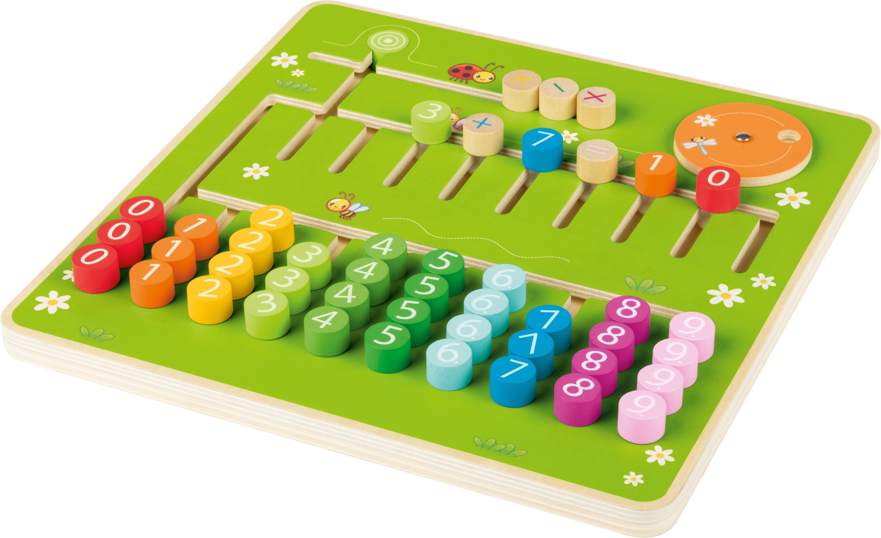 lupilu® Zählstäbe aus Holz / Magnetisches Labyrinth / Abakus / Rechen-Spielzeug / Logik-Spiel (Rechen-Spielzeug)