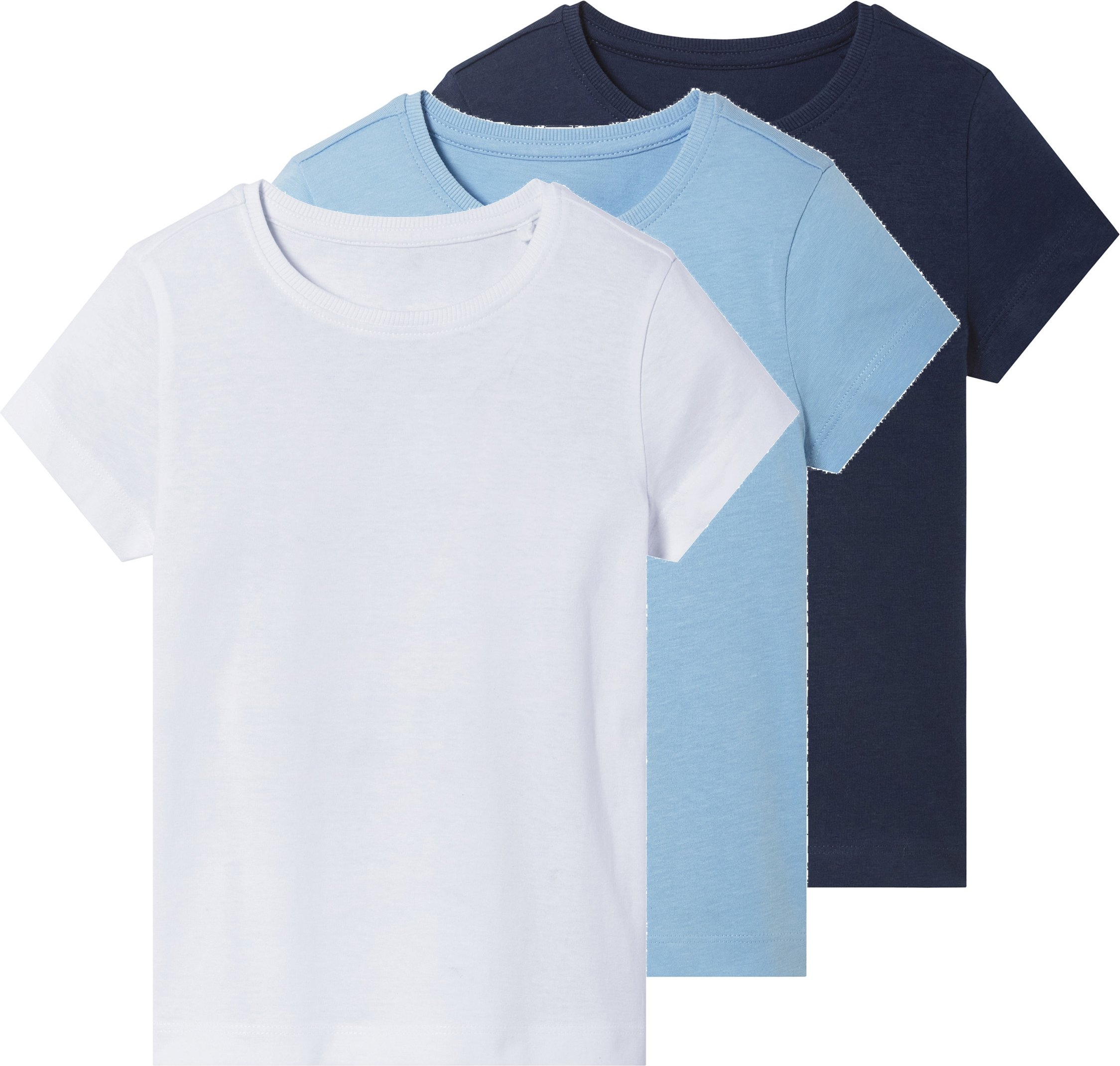 lupilu® Kleinkinder Mädchen T-Shirt 3er Pack (navy/blau/weiß, 110/116)