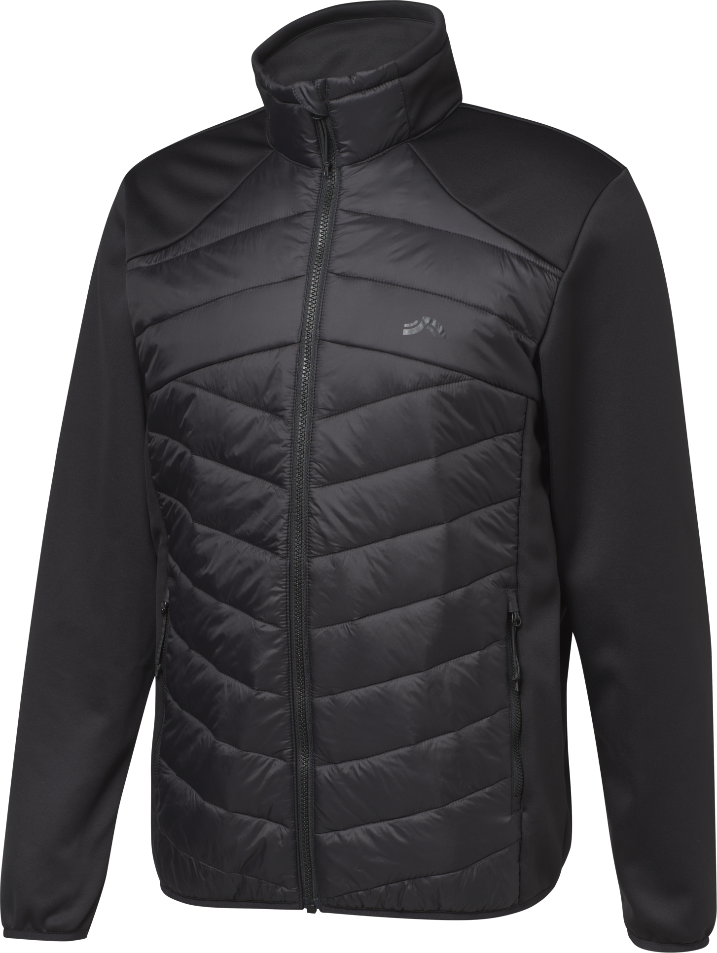 Thumbnail - CRIVIT Herren Hybridjacke mit seitlichen Reißverschlusstaschen (Schwarz, M(48/50))