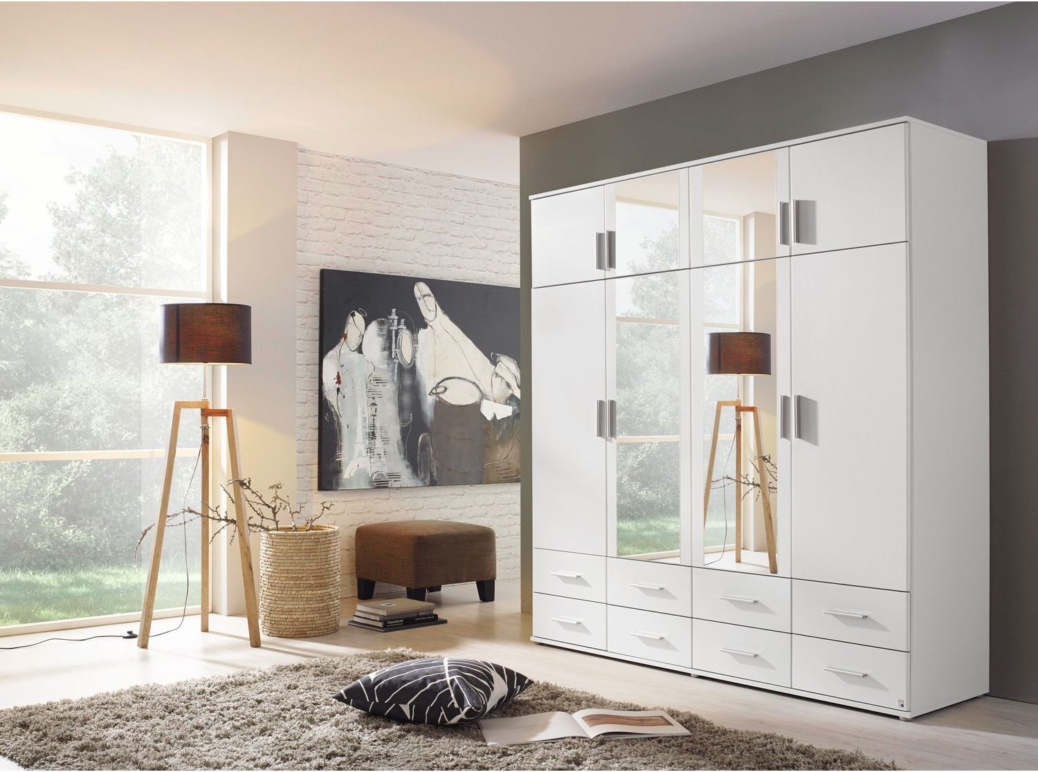 rauch BLUE Drehtürenschrank Kemi (mit Spiegel 8-trg.)